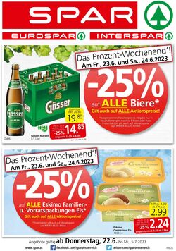 Prospekt Spar 22.06.2023 - 05.07.2023