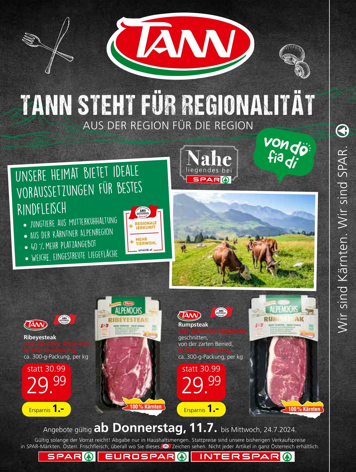 Prospekt Spar 11.07.2024 - 24.07.2024