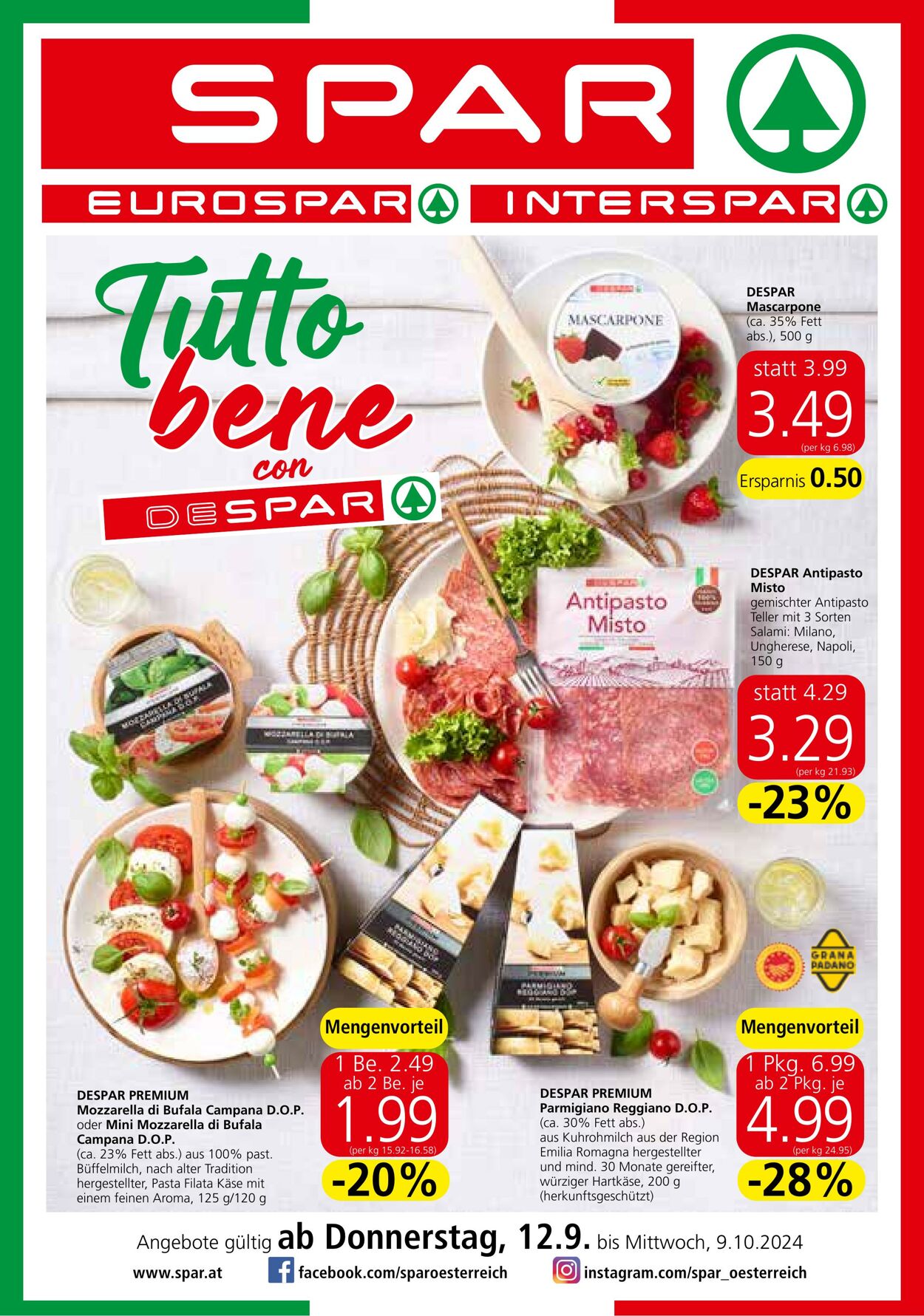 Prospekt Spar 12.09.2024 - 09.10.2024