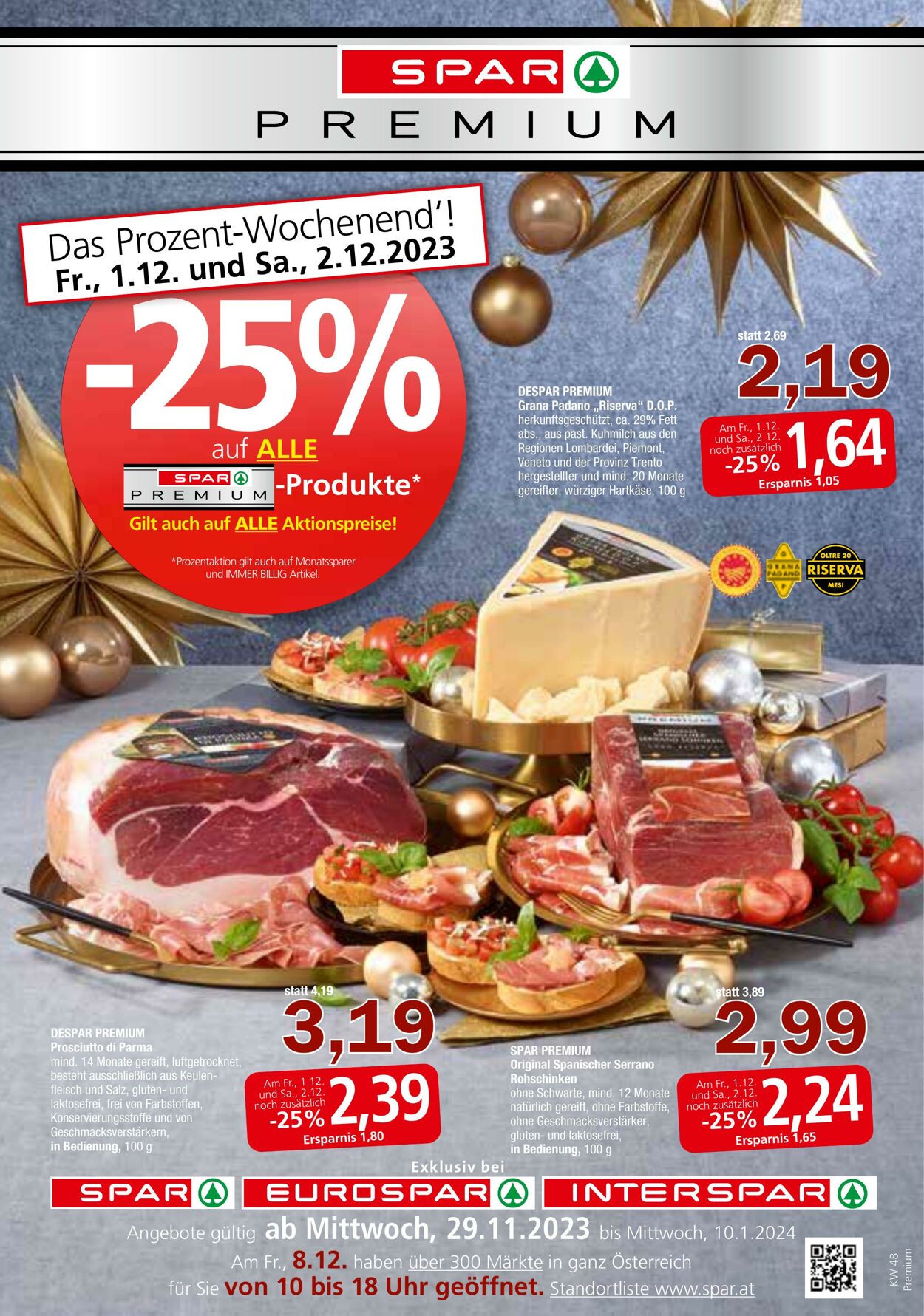 Prospekt Spar 29.11.2023 - 10.01.2024