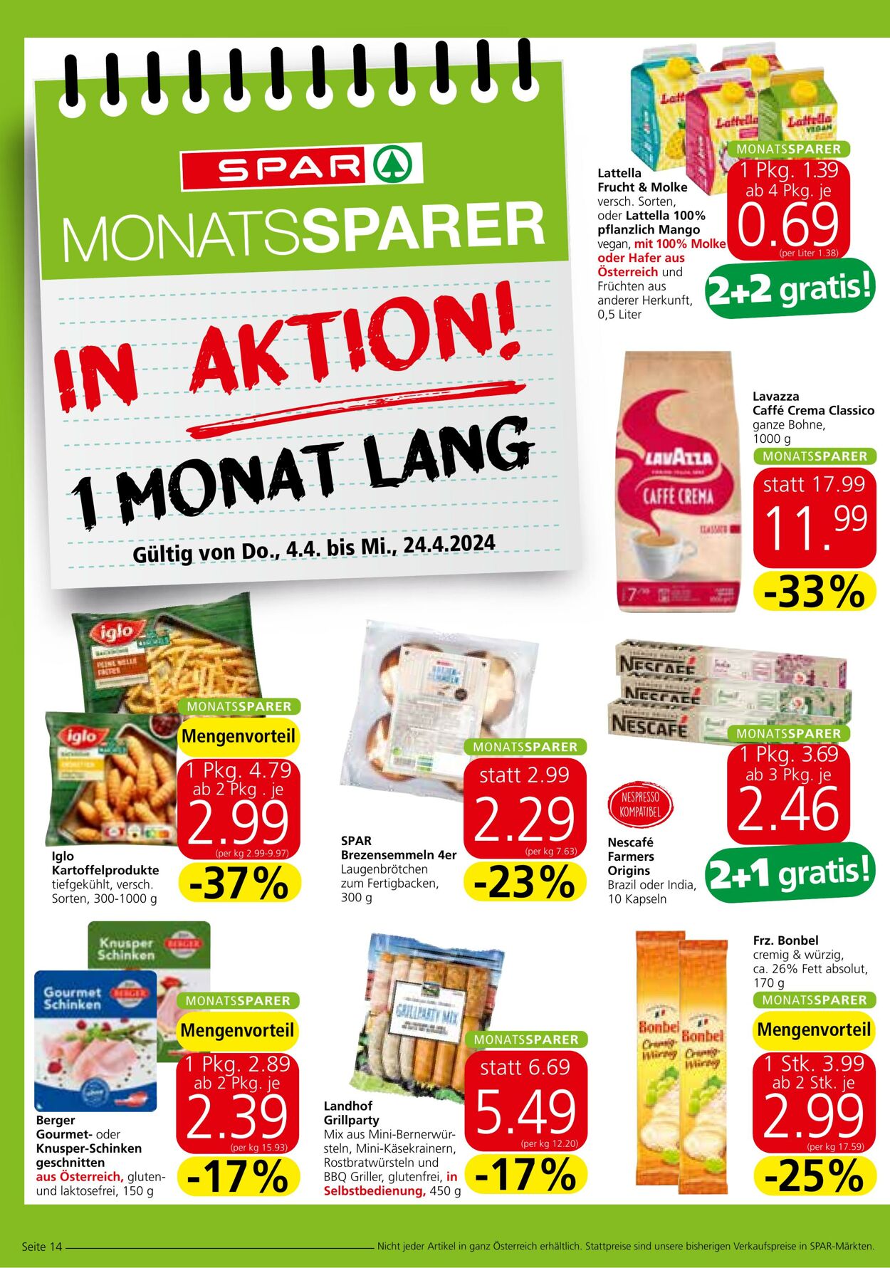 Prospekt Spar 04.04.2024 - 17.04.2024