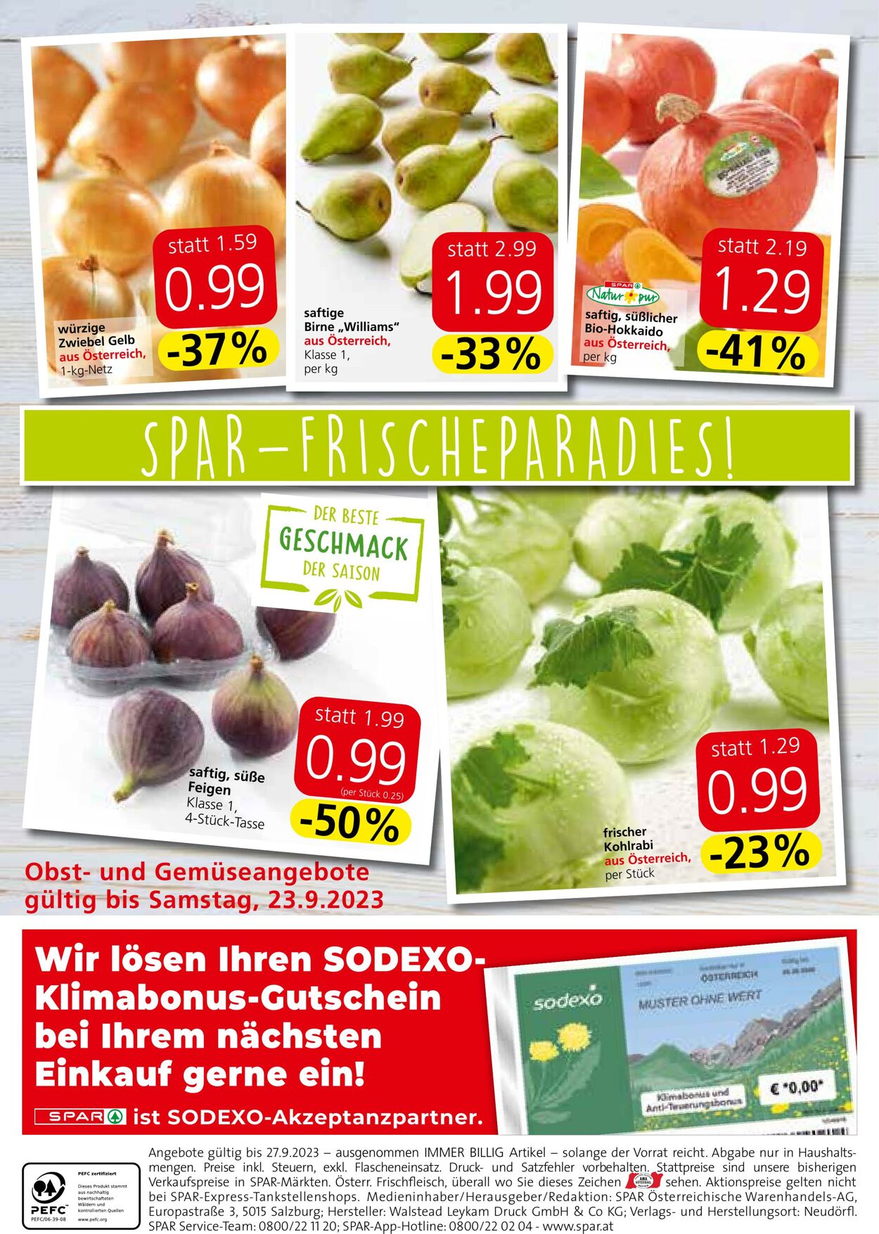 Prospekt Spar 21.09.2023 - 27.09.2023