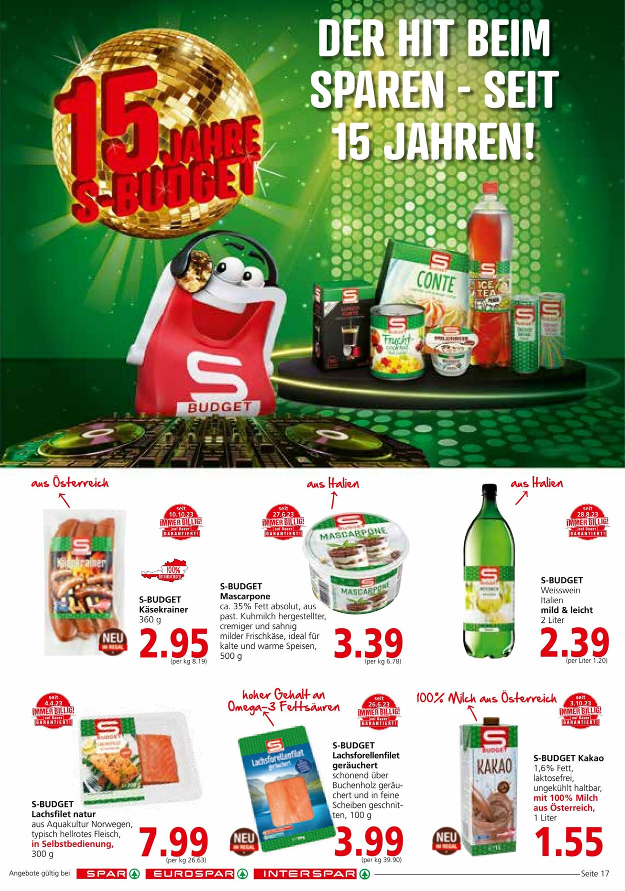 Prospekt Spar 09.11.2023 - 22.11.2023