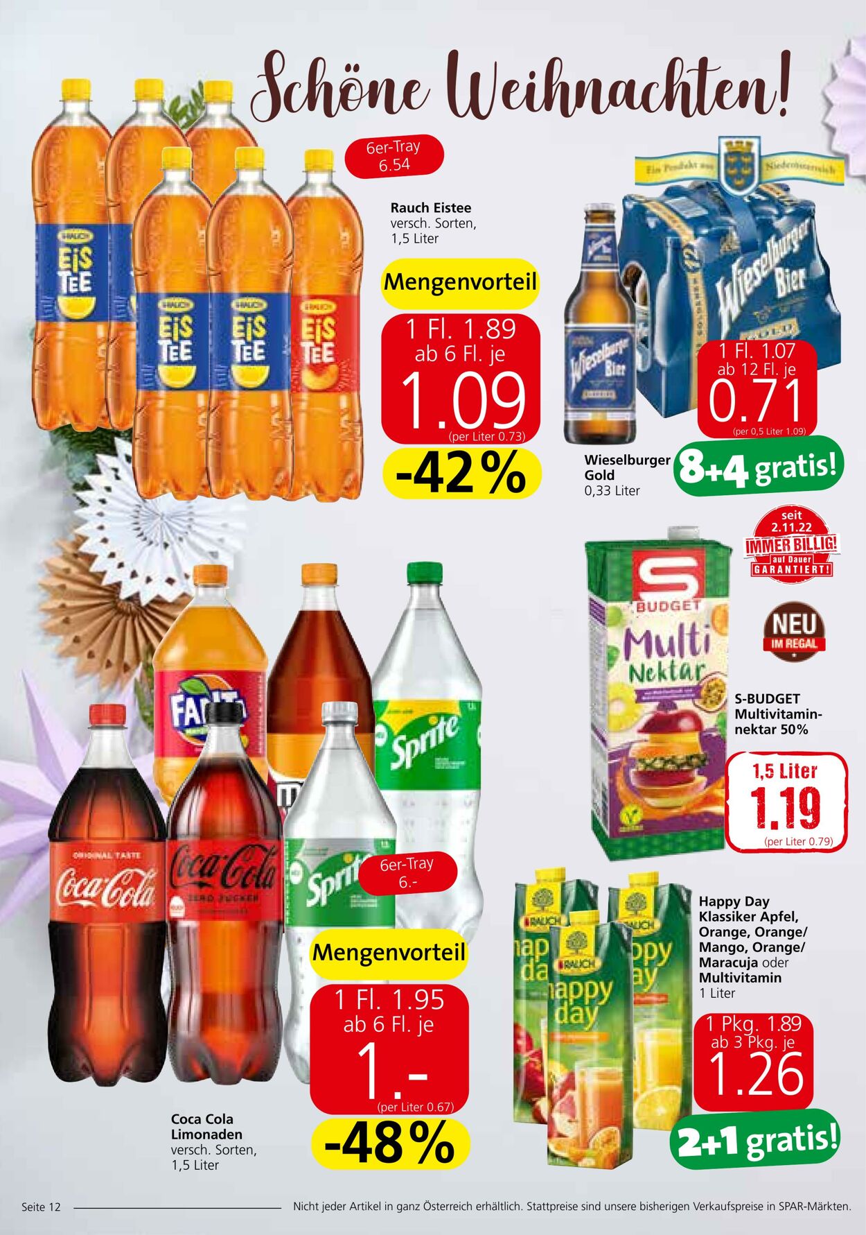 Prospekt Spar 21.12.2022 - 31.12.2022