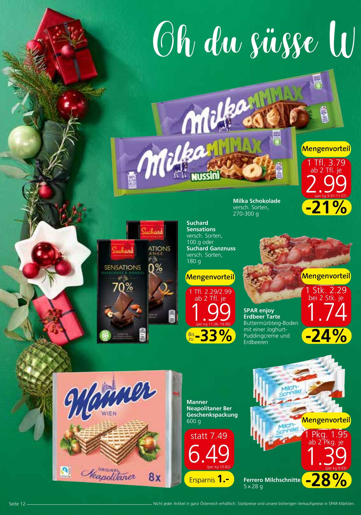 Prospekt Spar 20.12.2023 - 30.12.2023