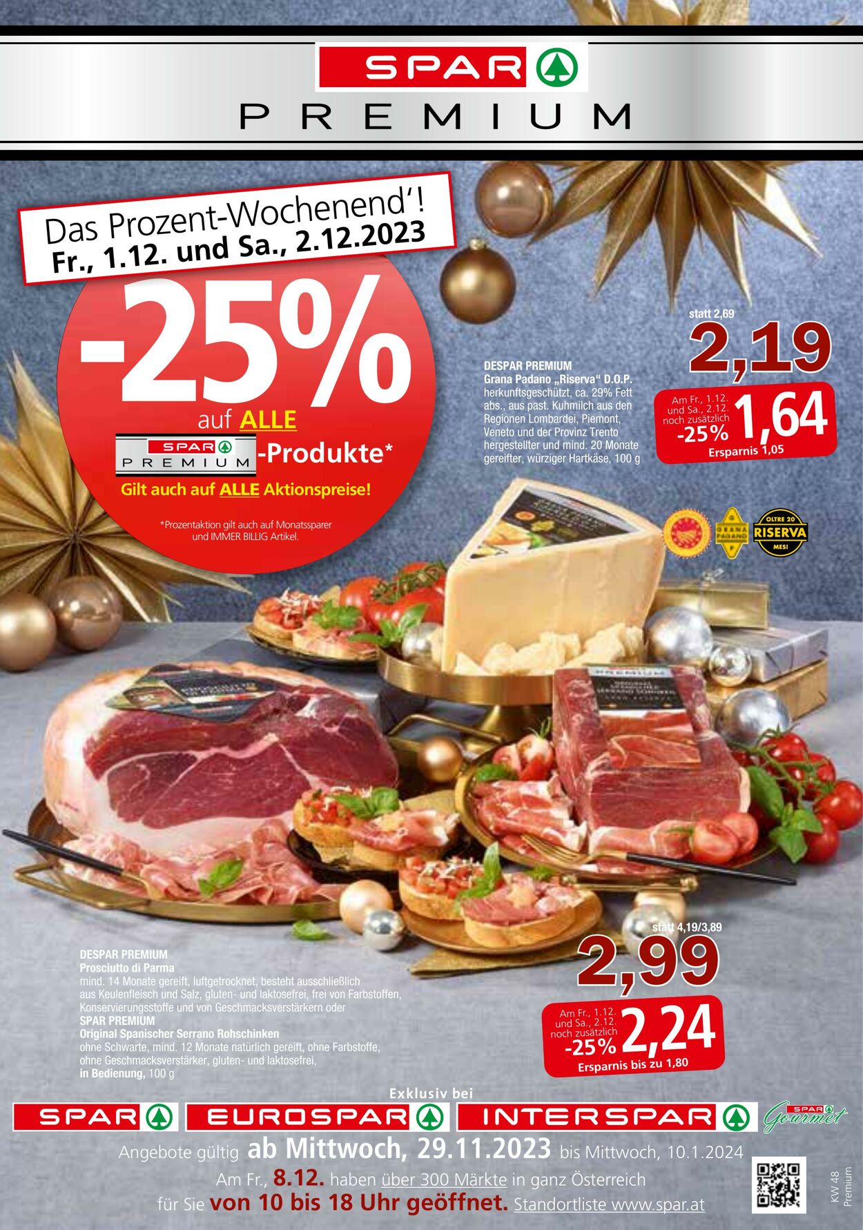 Prospekt Spar 29.11.2023 - 10.01.2024