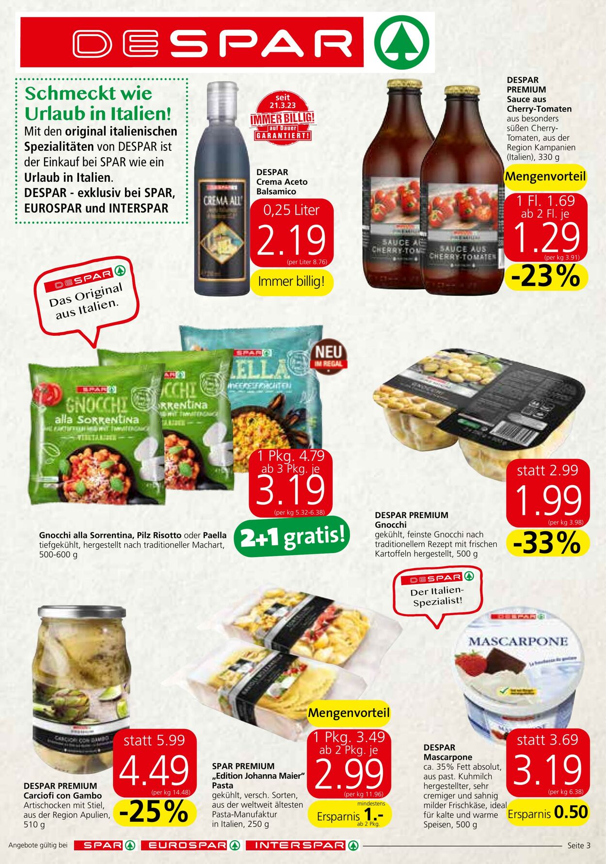 Prospekt Spar 28.09.2023 - 11.10.2023