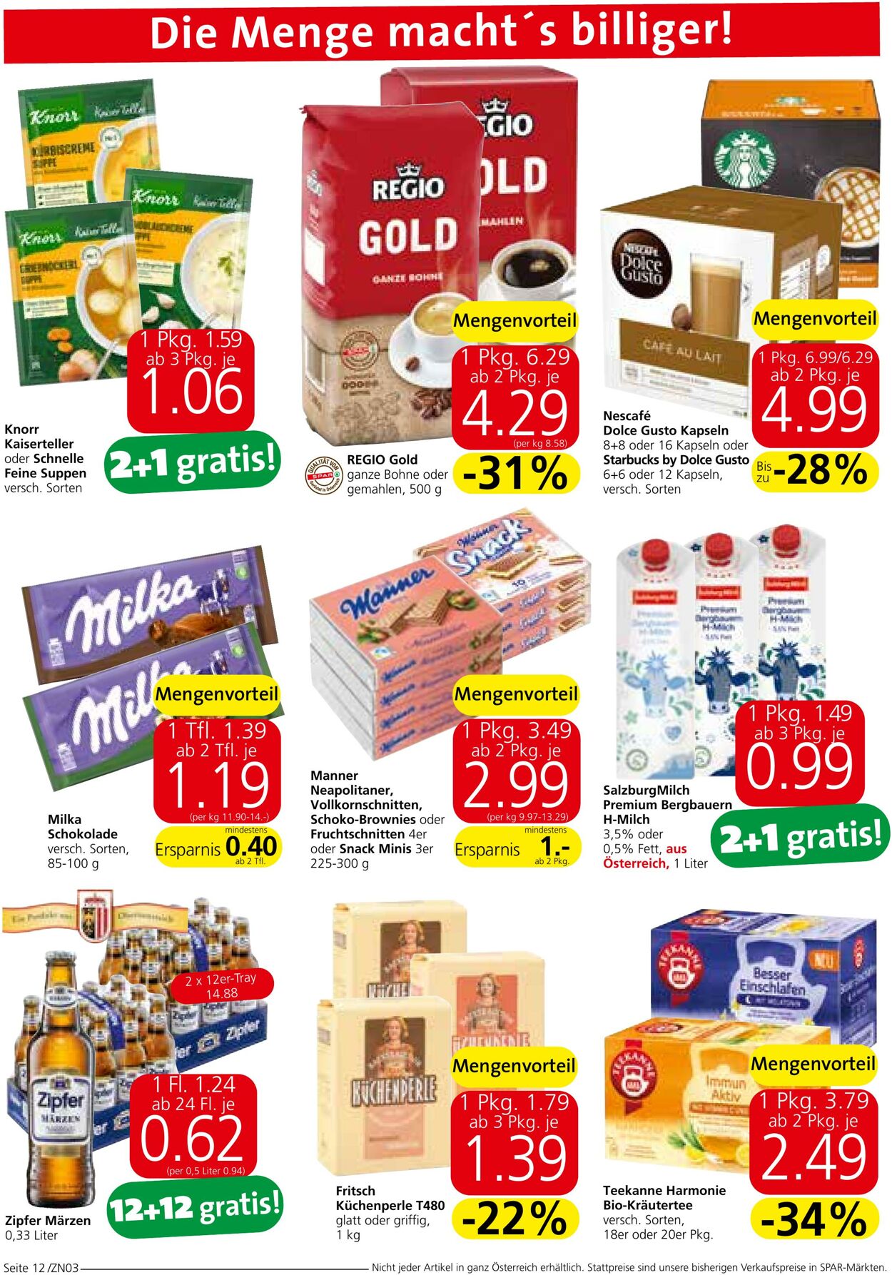 Prospekt Spar 28.09.2023 - 11.10.2023