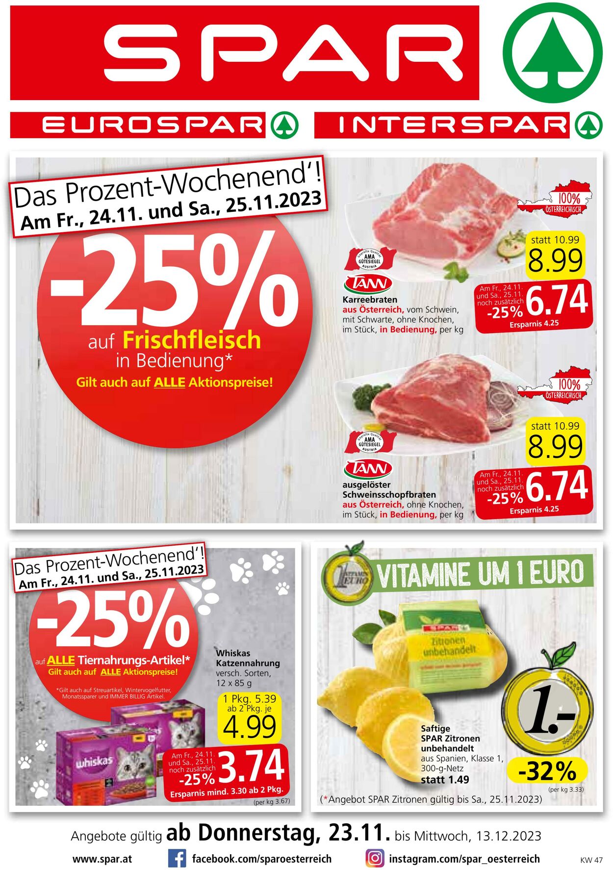 Prospekt Spar 23.11.2023 - 13.12.2023