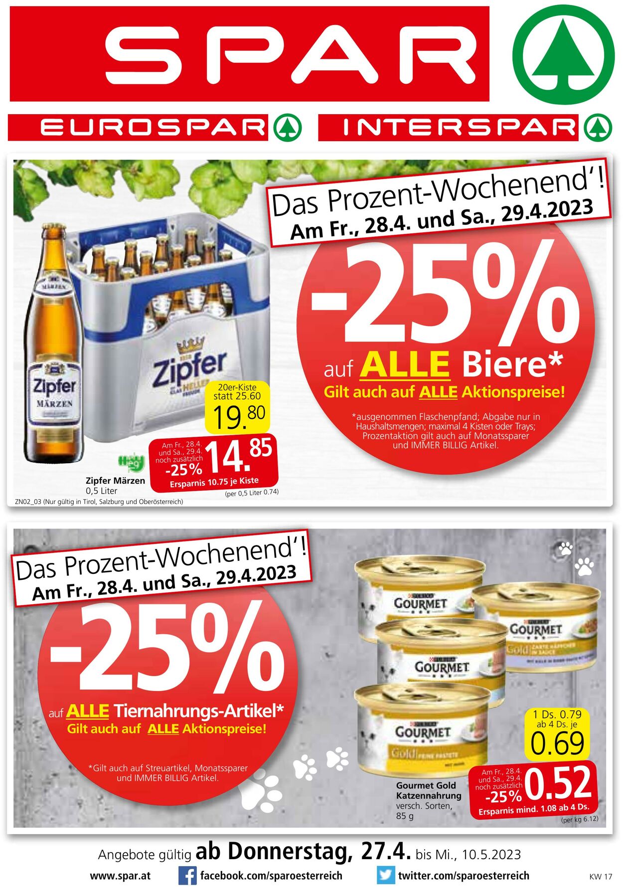 Prospekt Spar 27.04.2023 - 10.05.2023