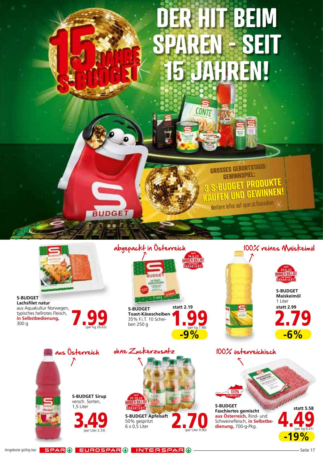 Prospekt Spar 22.06.2023 - 05.07.2023