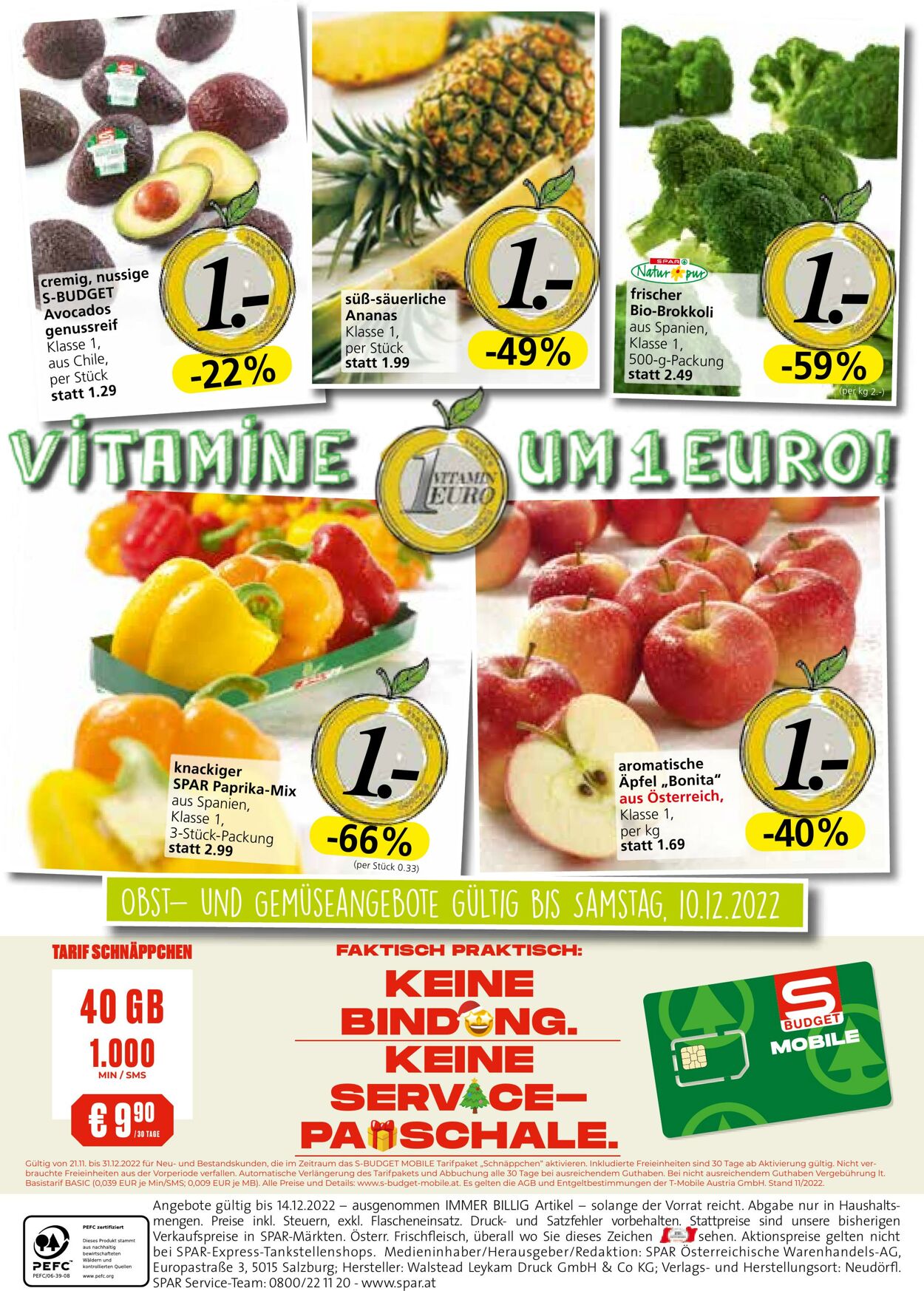 Prospekt Spar 07.12.2022 - 14.12.2022