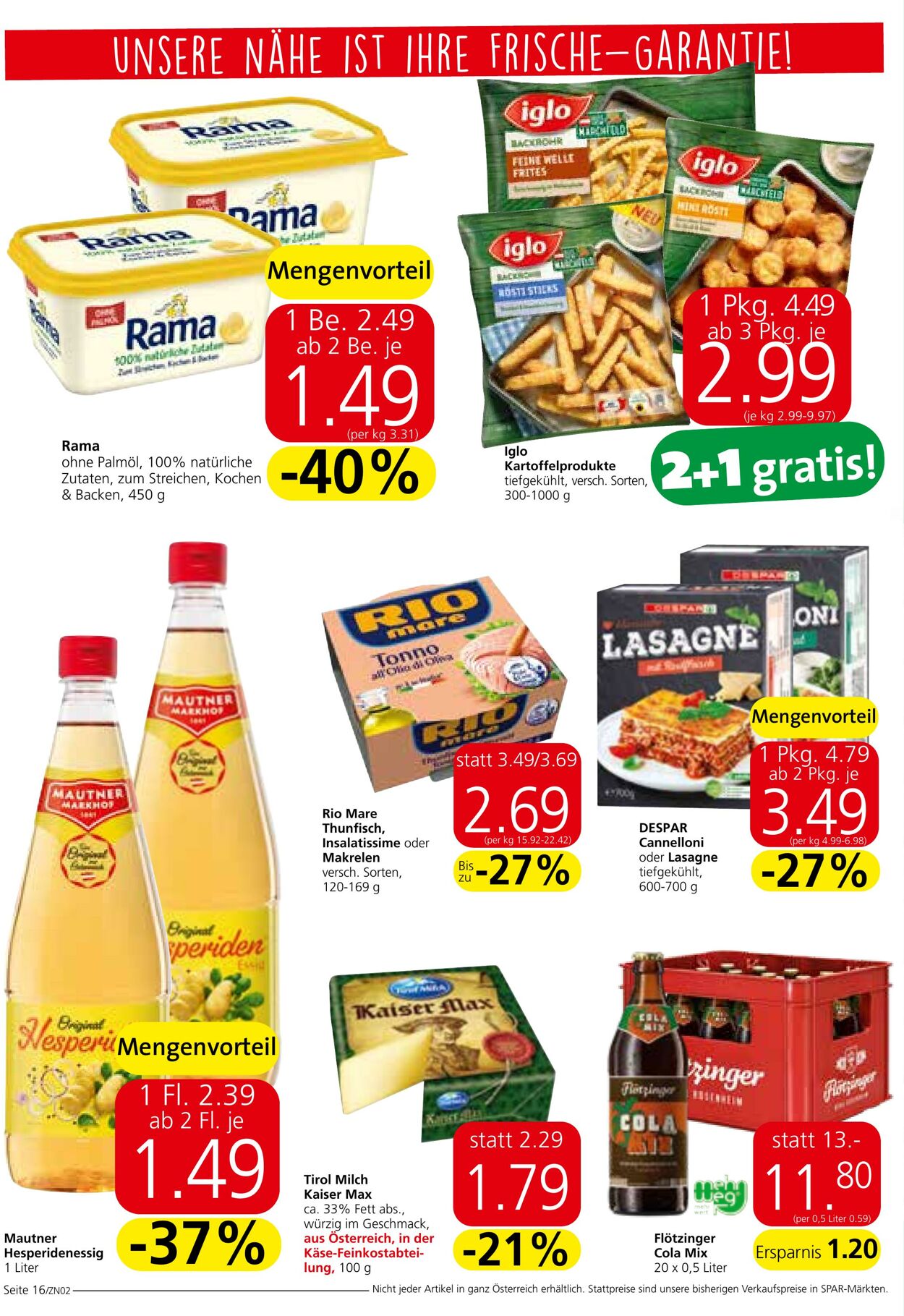 Prospekt Spar 16.02.2023 - 01.03.2023