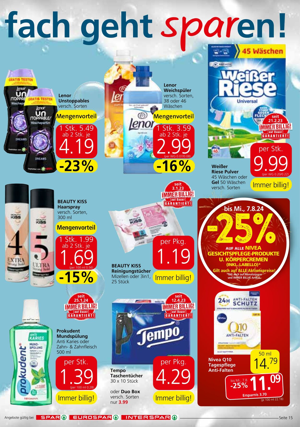 Prospekt Spar 01.08.2024 - 07.08.2024