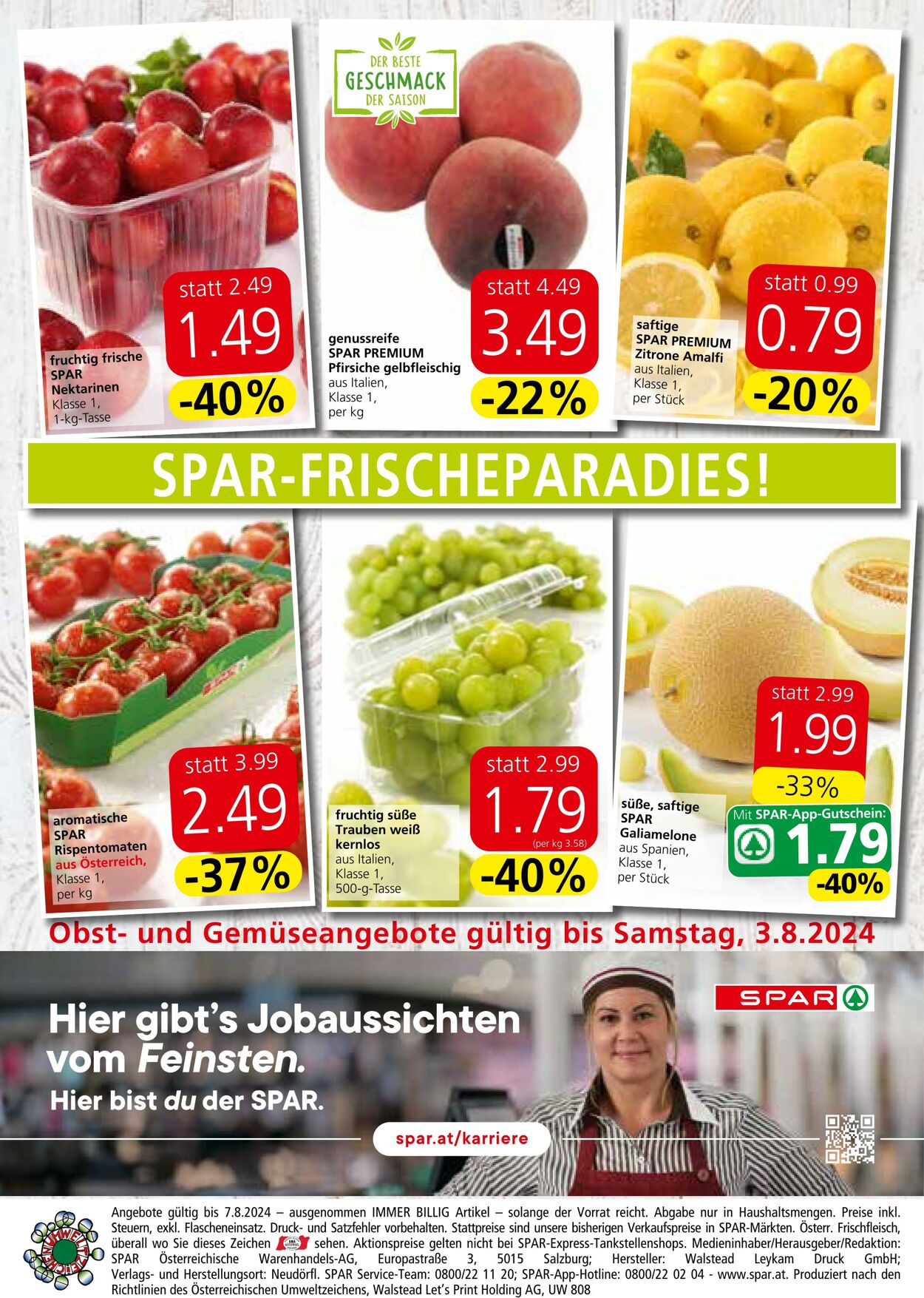 Prospekt Spar 01.08.2024 - 07.08.2024