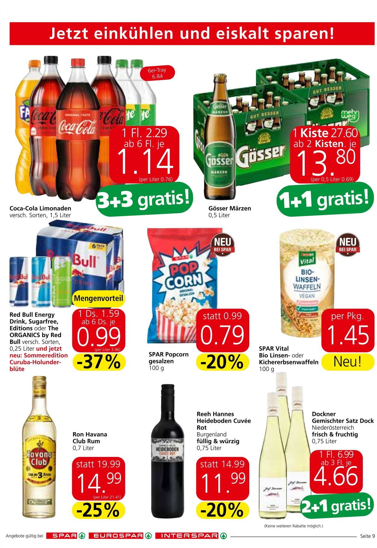 Prospekt Spar 01.08.2024 - 07.08.2024