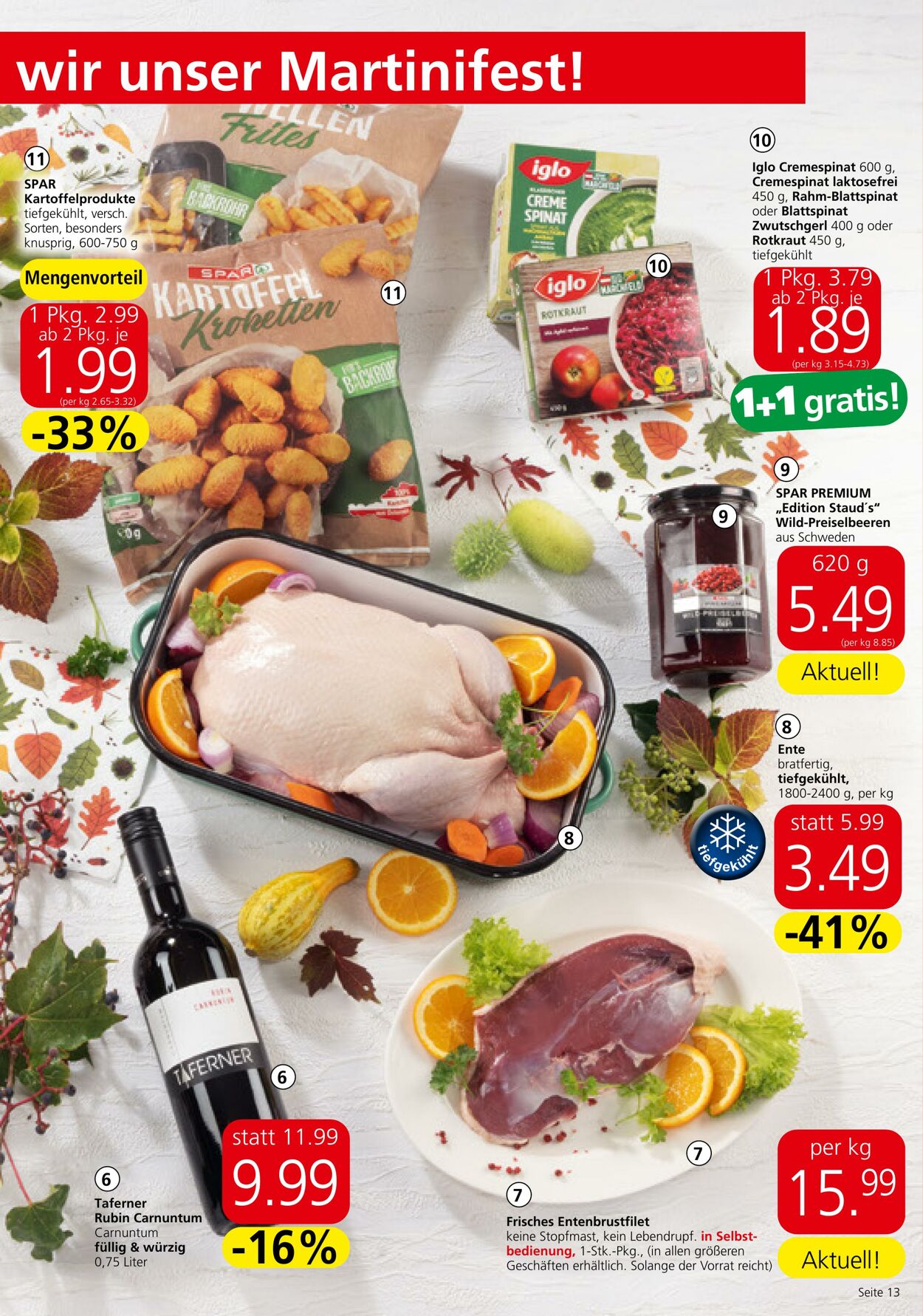 Prospekt Spar 31.10.2024 - 13.11.2024