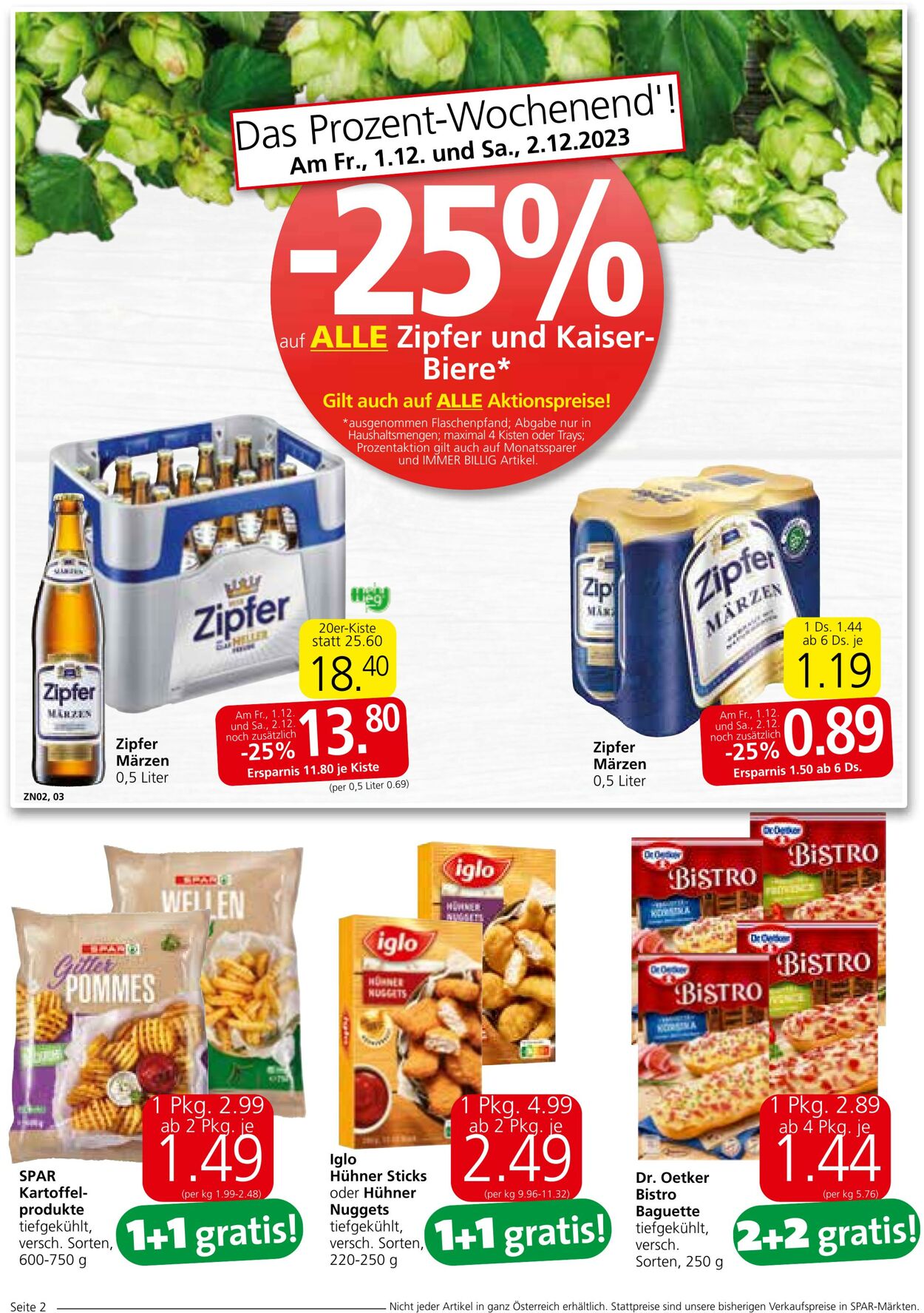 Prospekt Spar 30.11.2023 - 13.12.2023