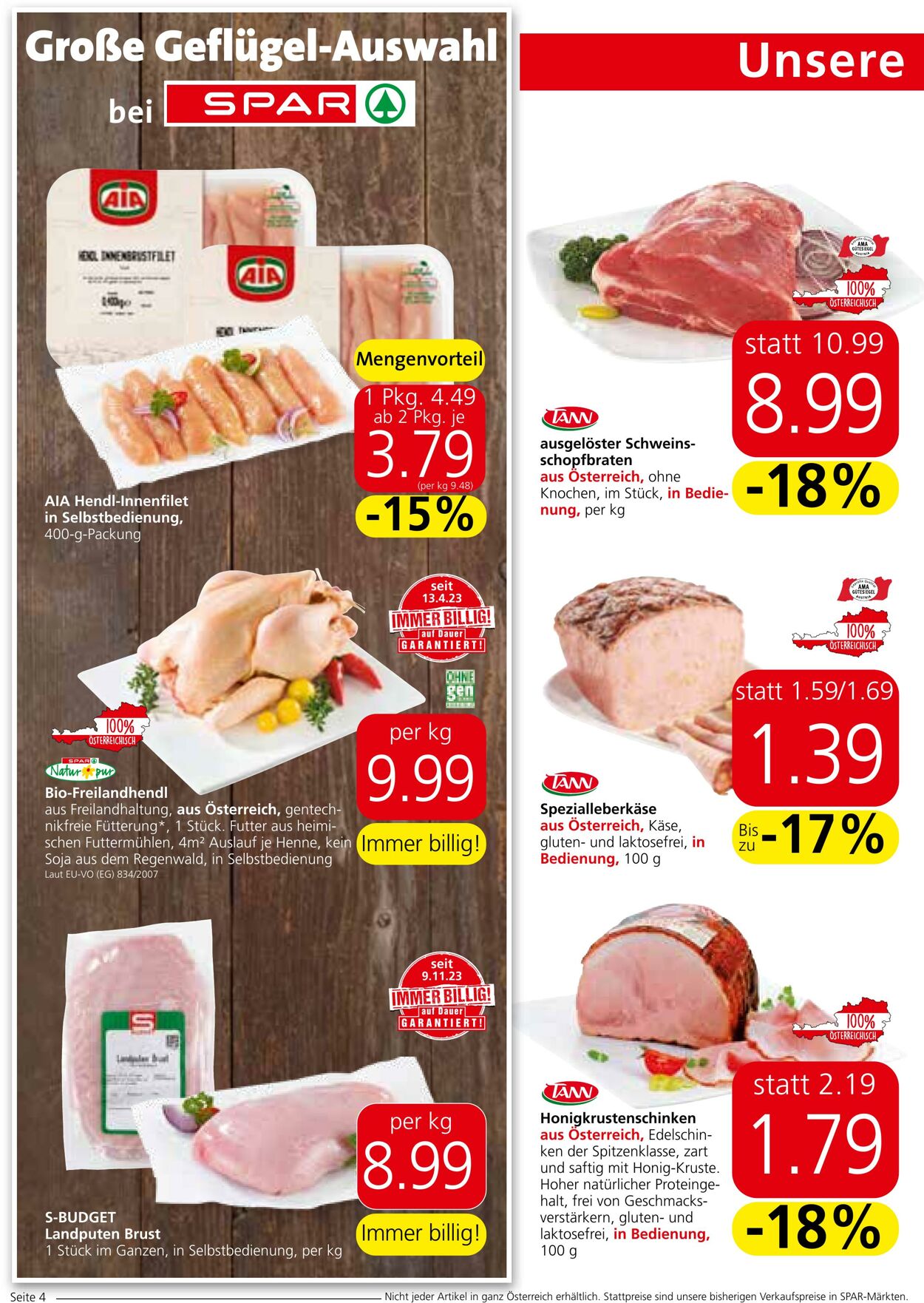 Prospekt Spar 30.11.2023 - 13.12.2023