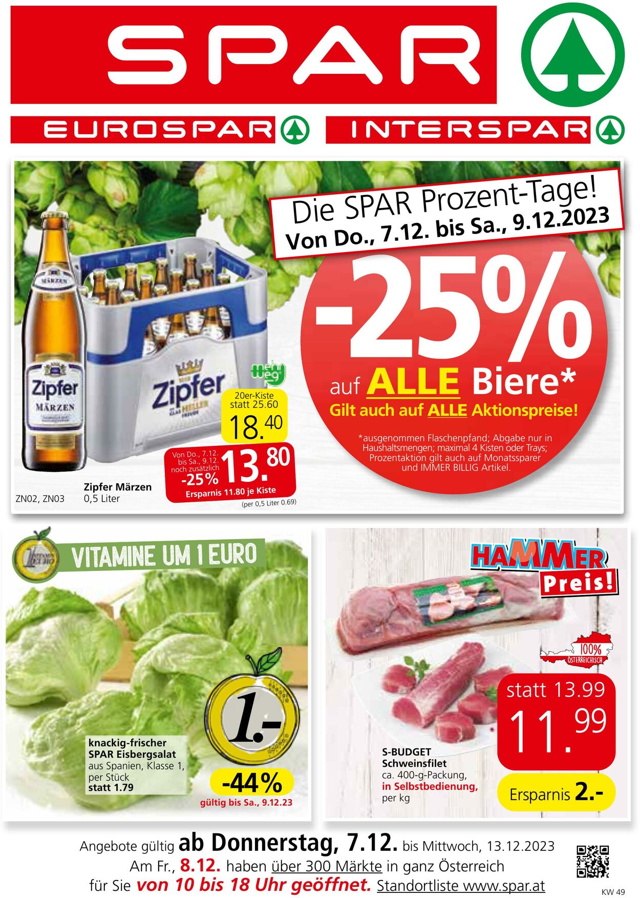 Prospekt Spar 07.12.2023 - 13.12.2023