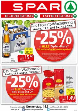 Prospekt Spar 16.03.2023 - 29.03.2023