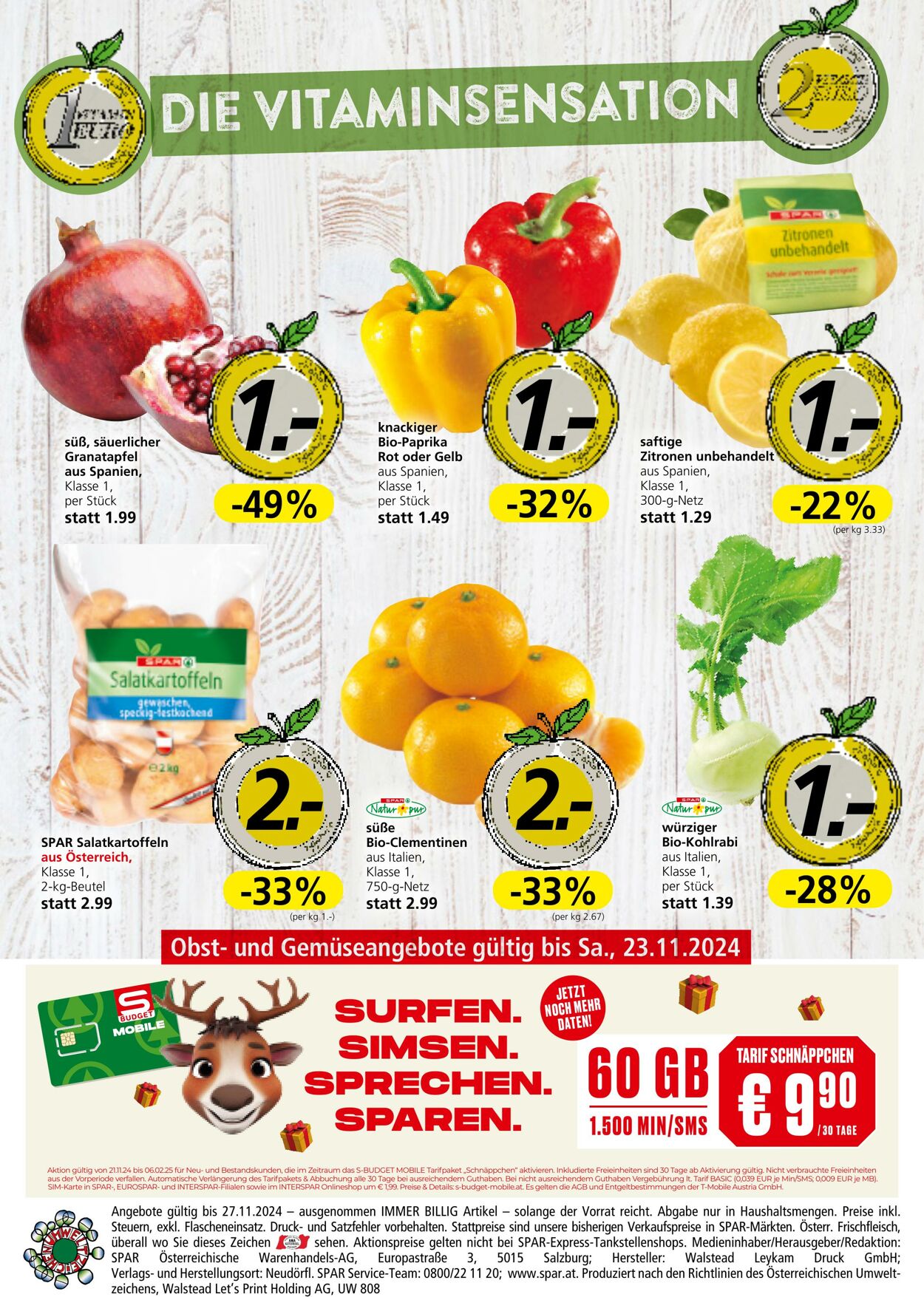 Prospekt Spar 21.11.2024 - 27.11.2024