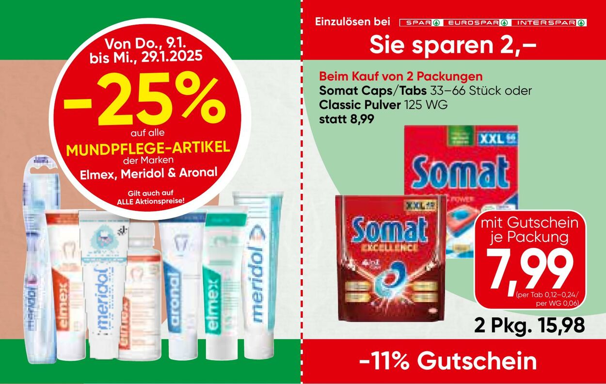 Prospekt Spar 09.01.2025 - 29.01.2025