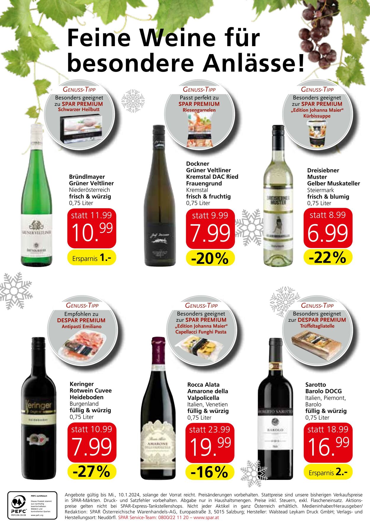 Prospekt Spar 29.11.2023 - 10.01.2024