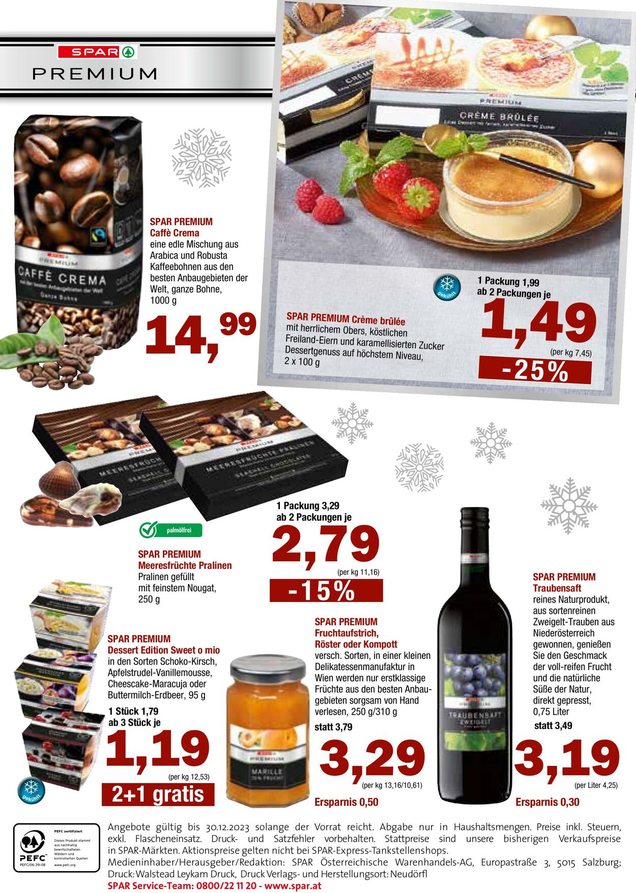 Prospekt Spar 20.12.2023 - 30.12.2023