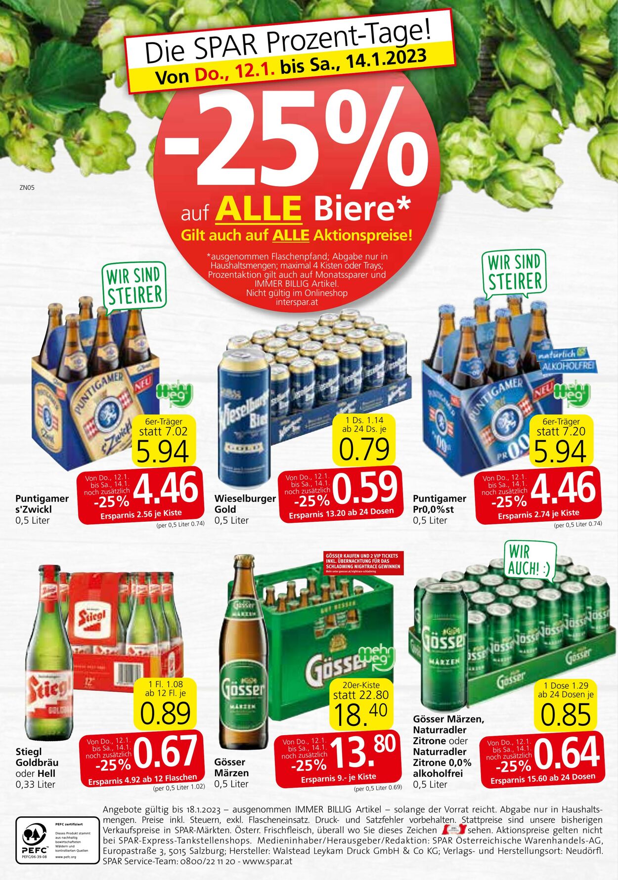 Prospekt Spar 12.01.2023 - 18.01.2023