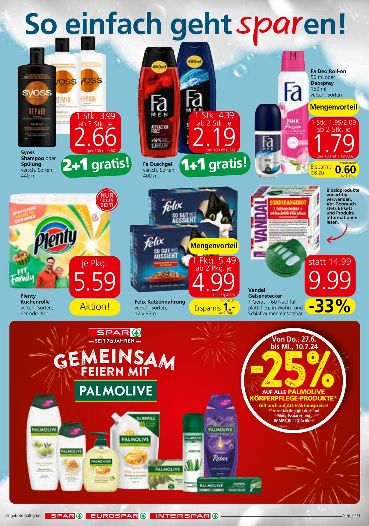 Prospekt Spar 27.06.2024 - 10.07.2024