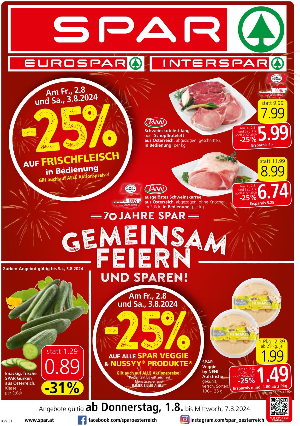 Prospekt Spar 01.08.2024 - 07.08.2024