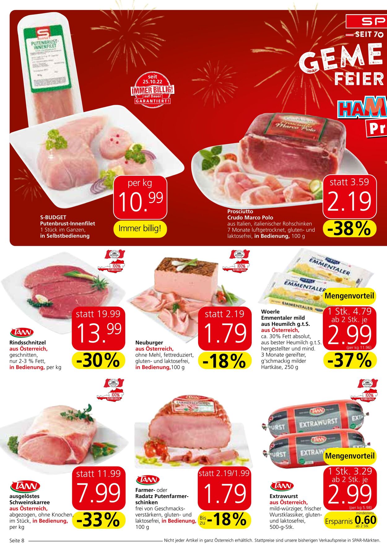 Prospekt Spar 22.08.2024 - 04.09.2024