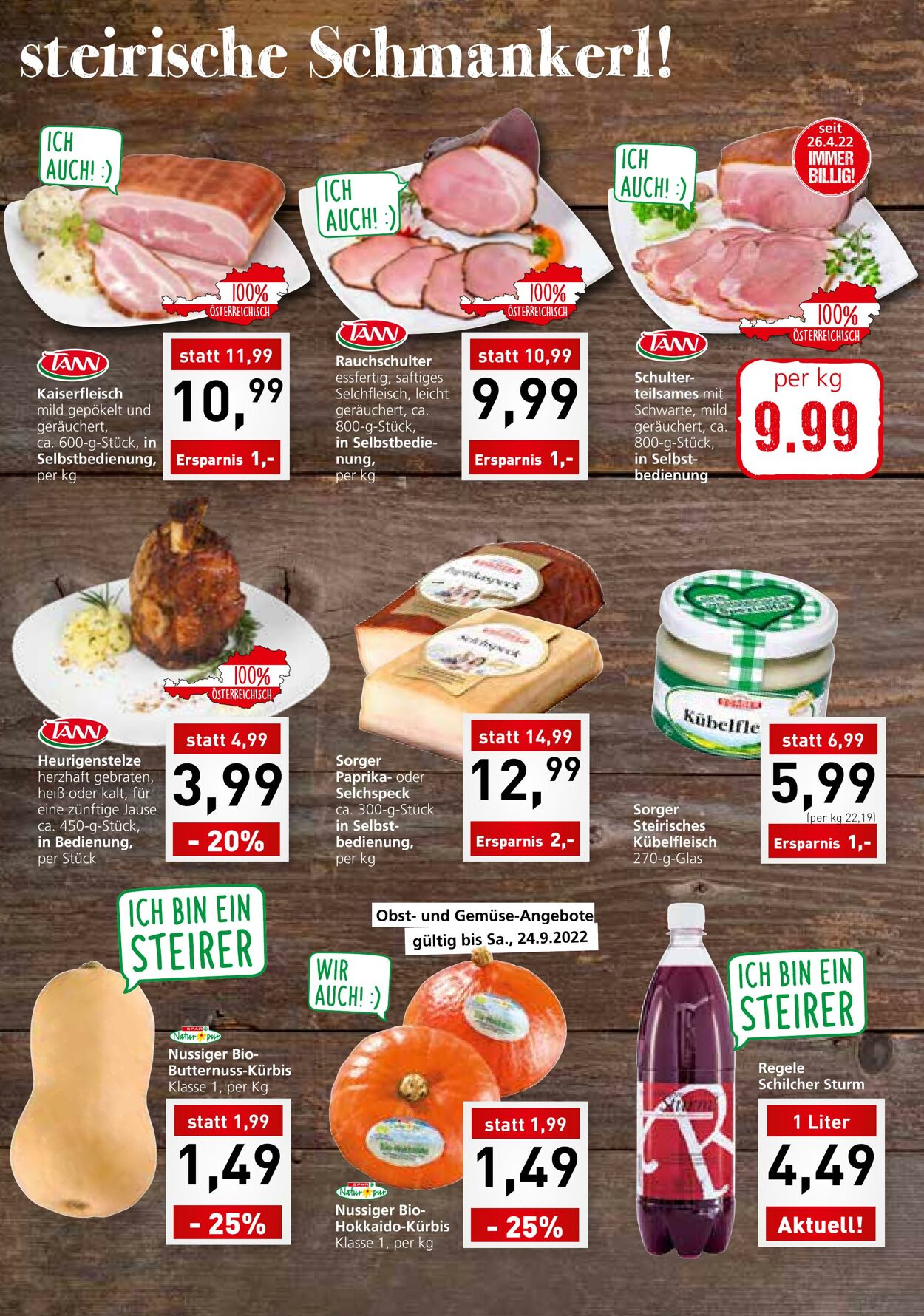 Prospekt Spar 22.09.2022 - 05.10.2022