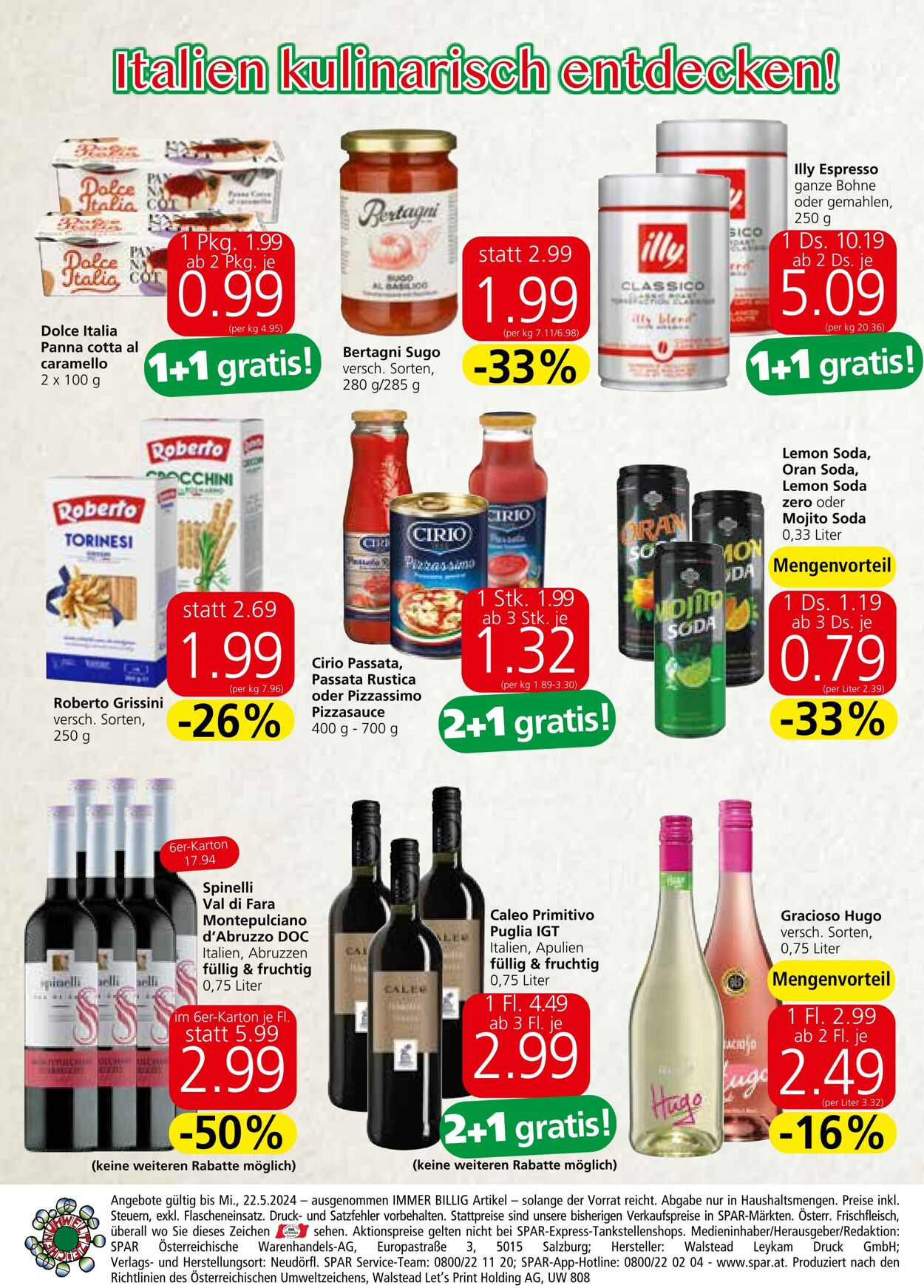 Prospekt Spar 25.04.2024 - 22.05.2024