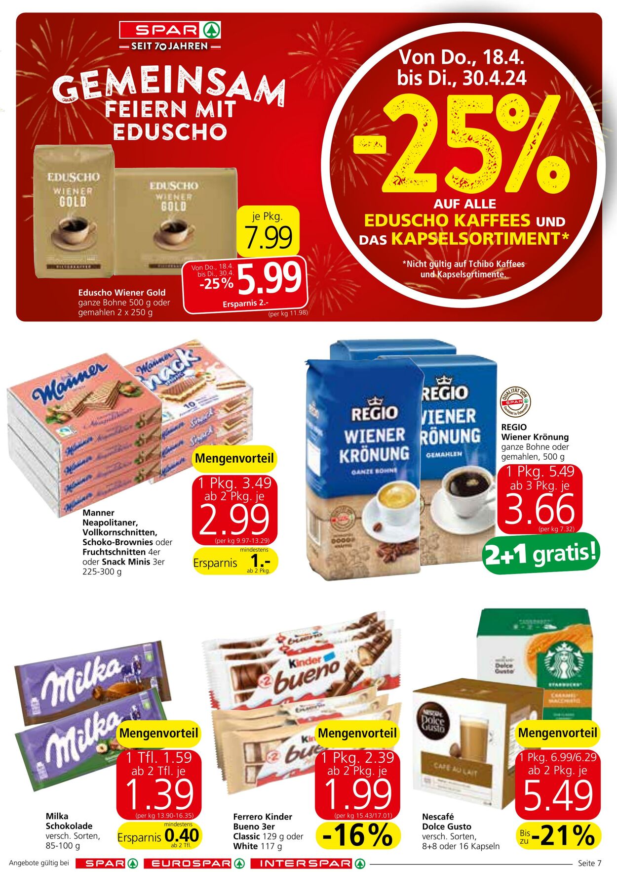 Prospekt Spar 18.04.2024 - 30.04.2024