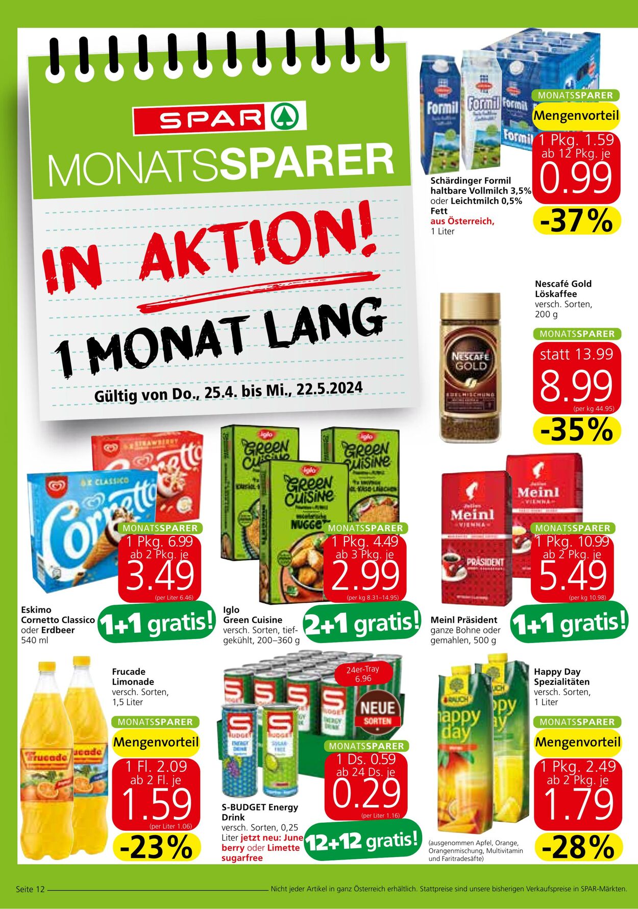 Prospekt Spar 25.04.2024 - 22.05.2024