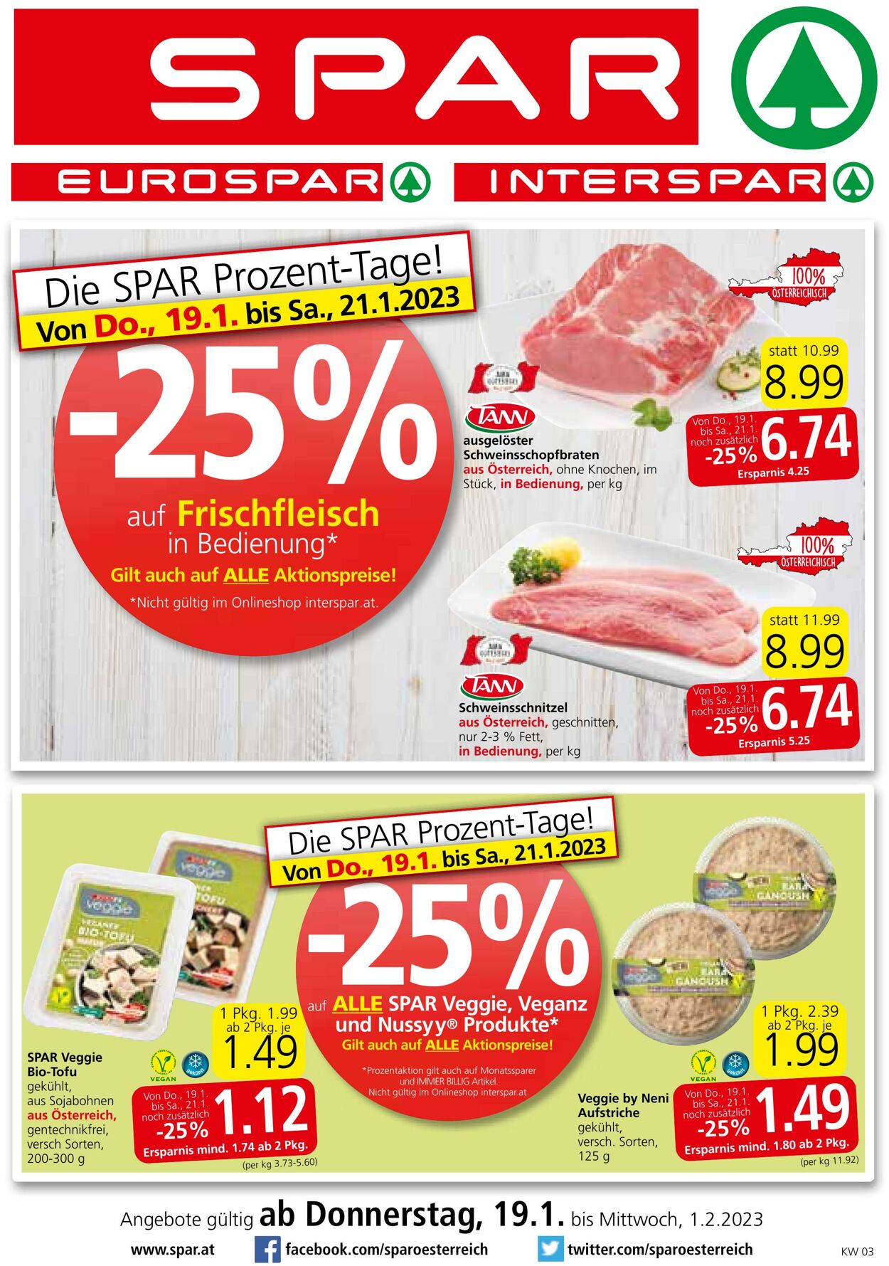 Prospekt Spar 19.01.2023 - 01.02.2023