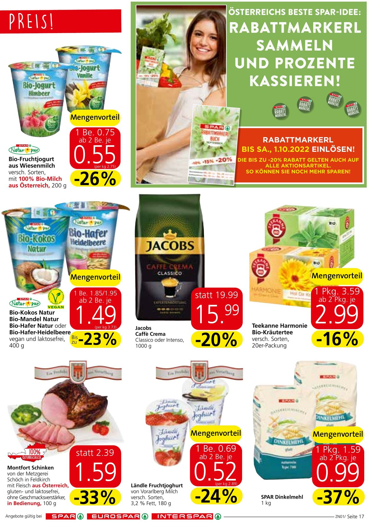 Prospekt Spar 22.09.2022 - 05.10.2022