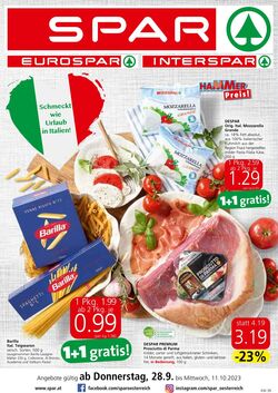 Prospekt Spar 07.09.2023 - 04.10.2023