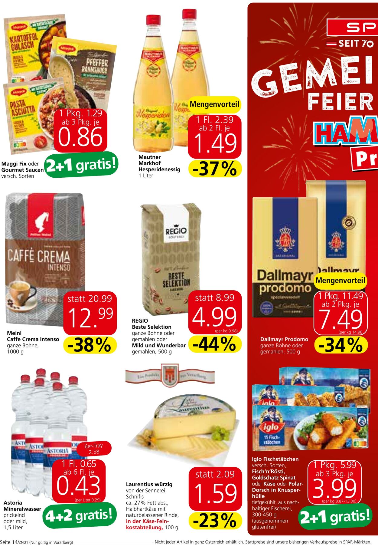 Prospekt Spar 03.10.2024 - 16.10.2024