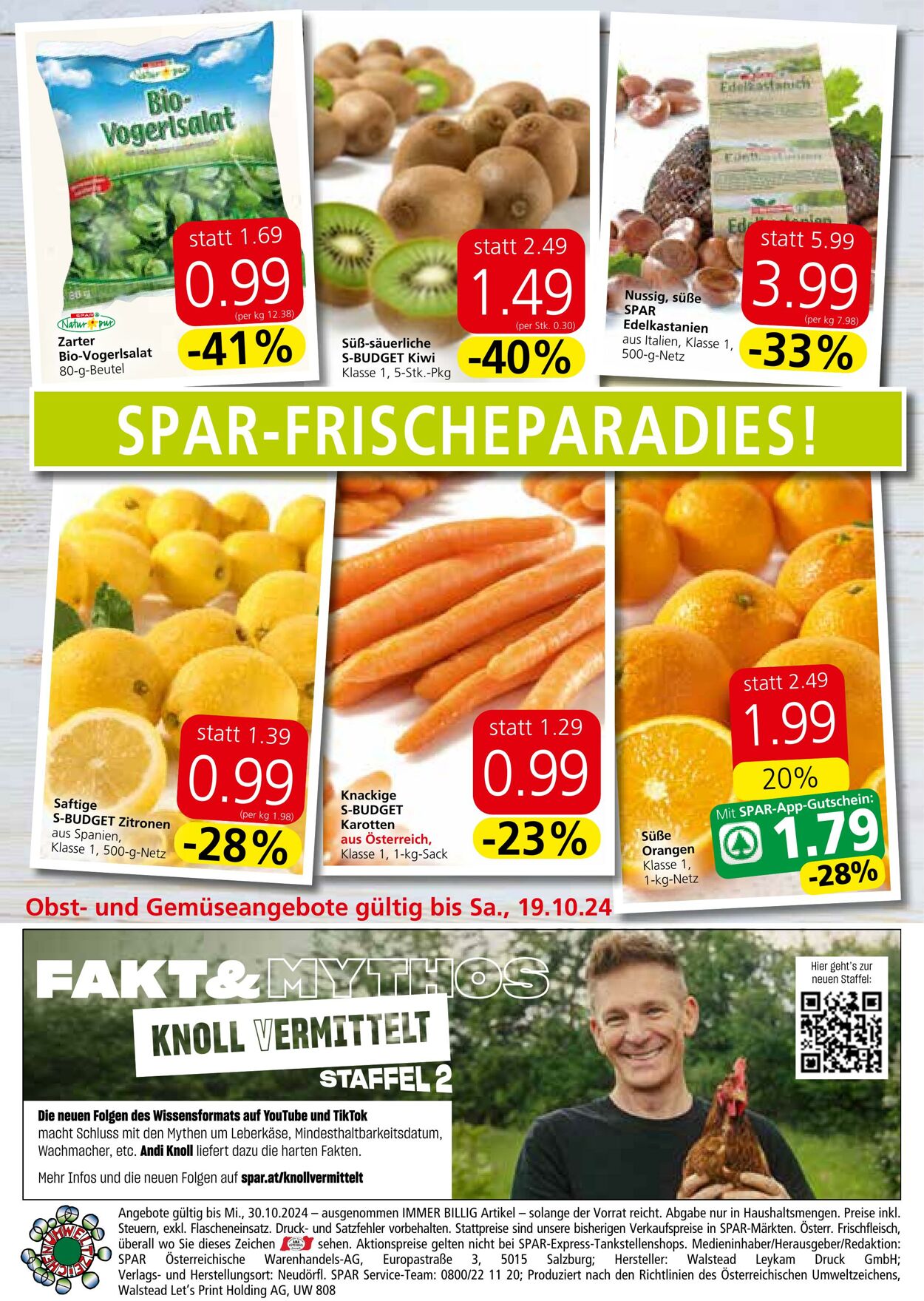 Prospekt Spar 17.10.2024 - 30.10.2024