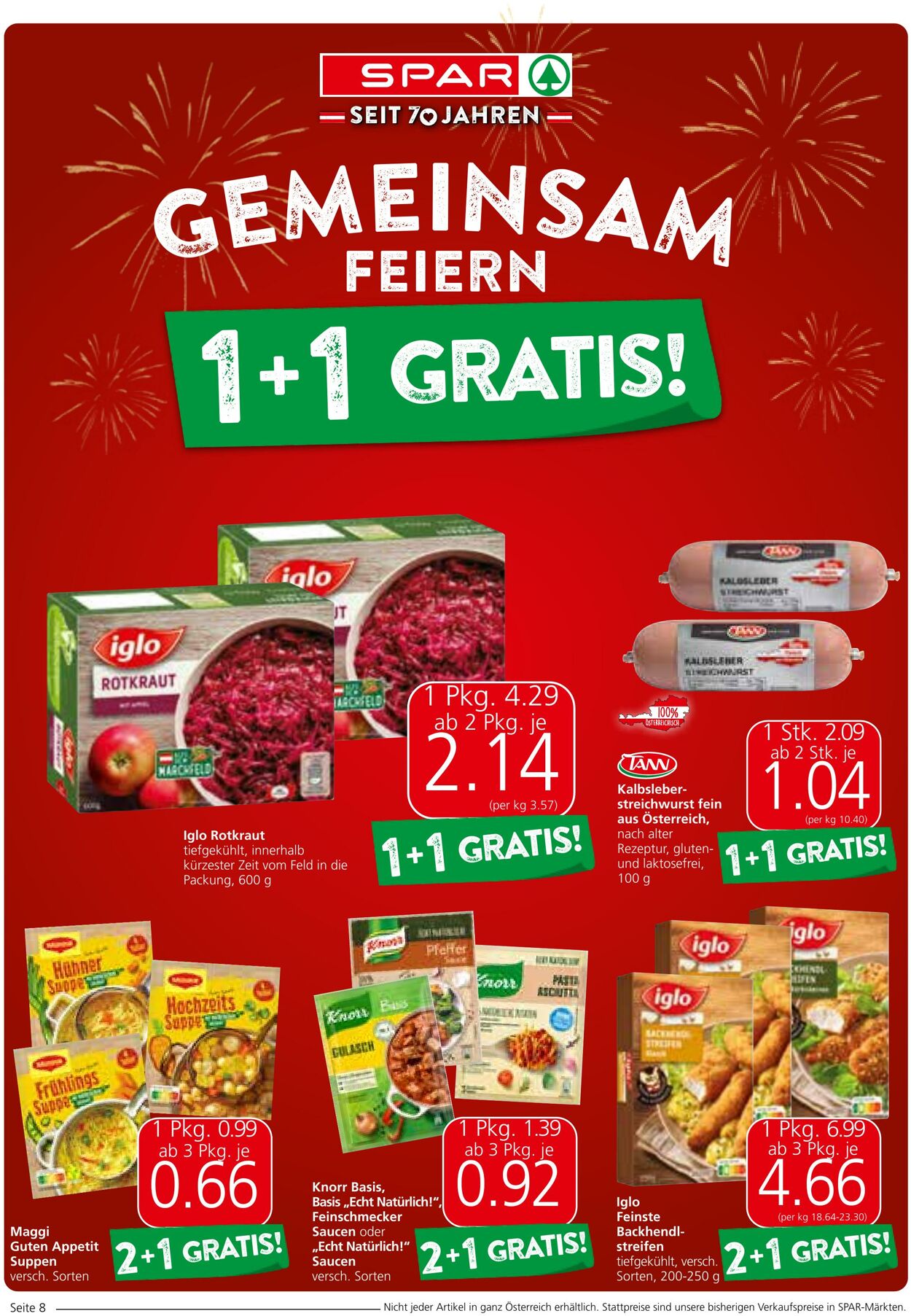 Prospekt Spar 17.10.2024 - 30.10.2024