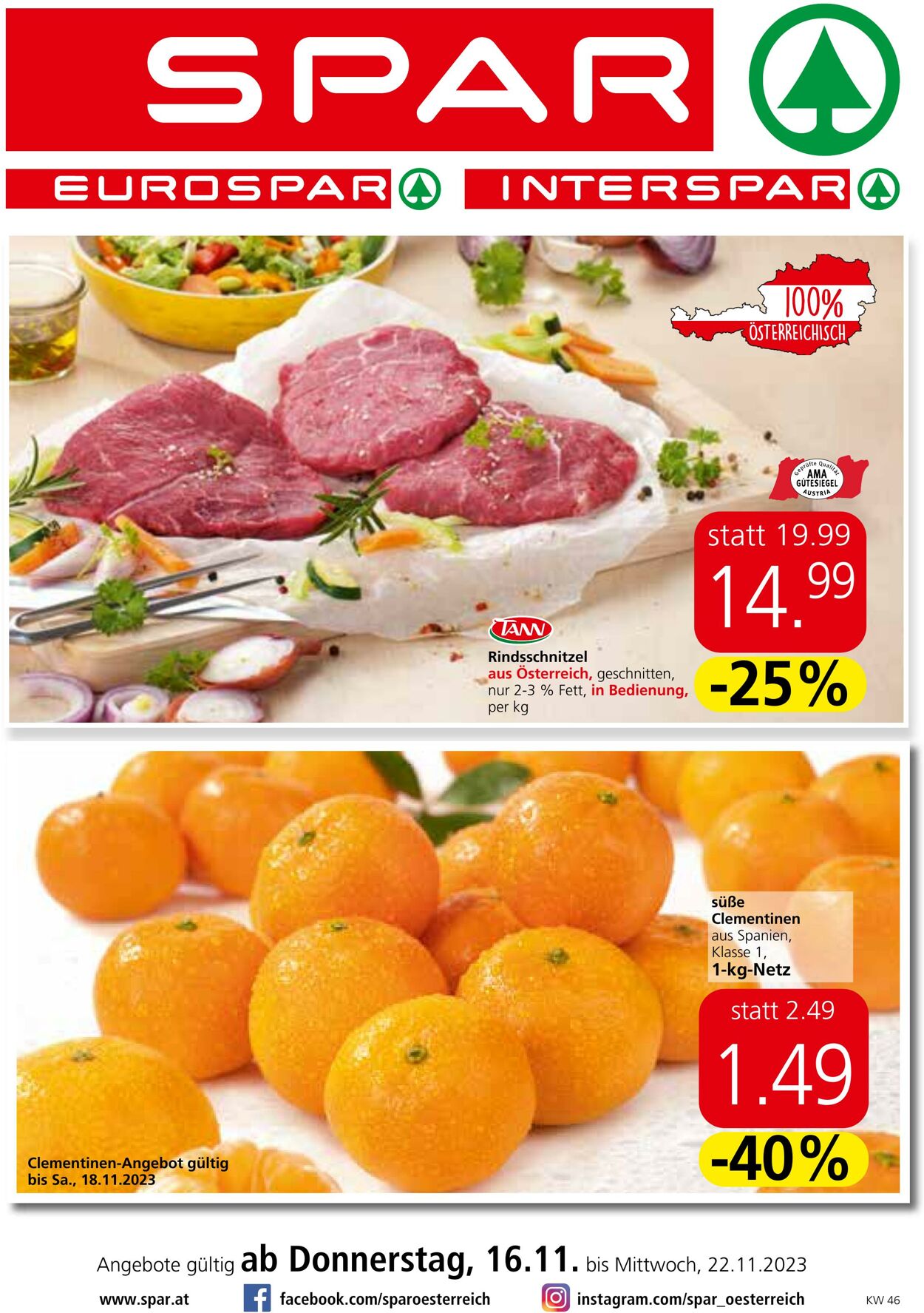 Prospekt Spar 16.11.2023 - 22.11.2023