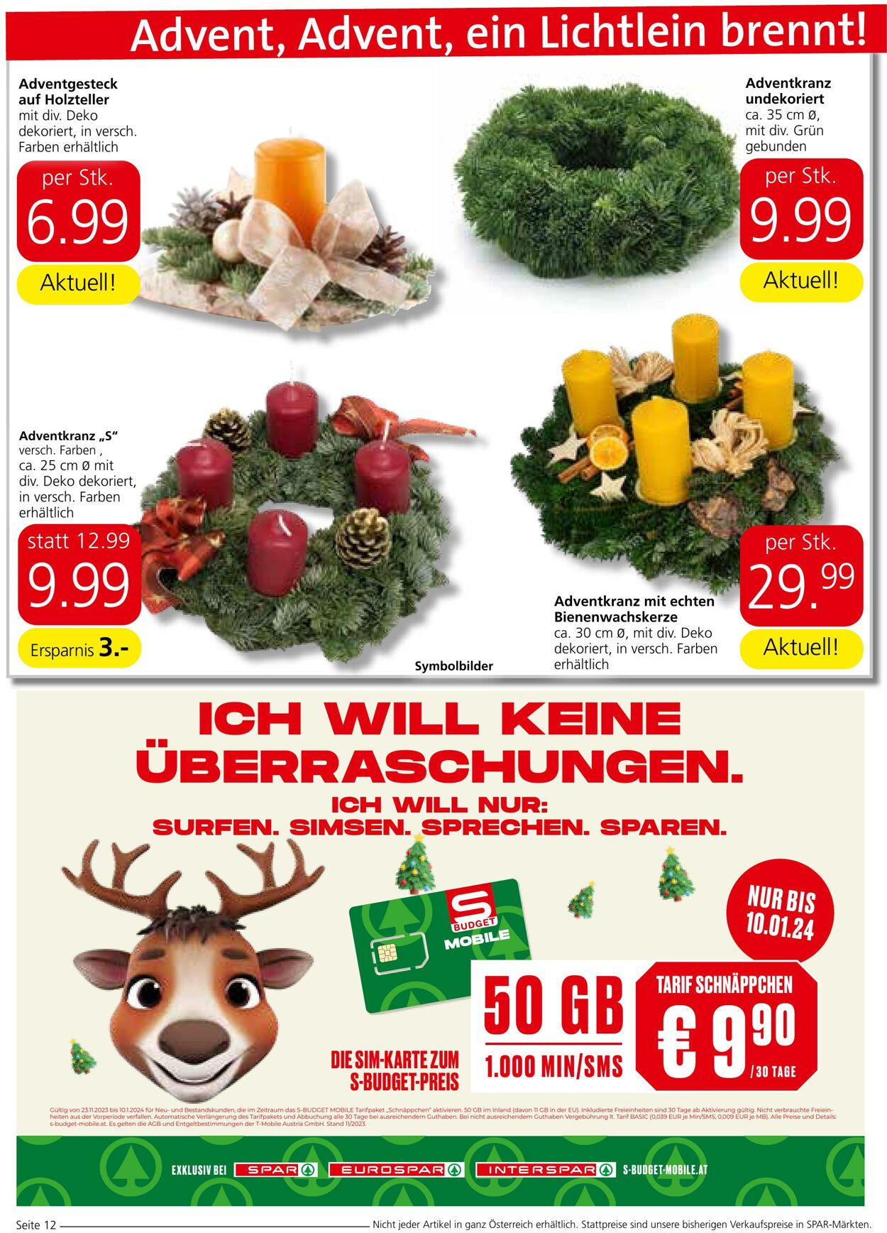 Prospekt Spar 23.11.2023 - 13.12.2023