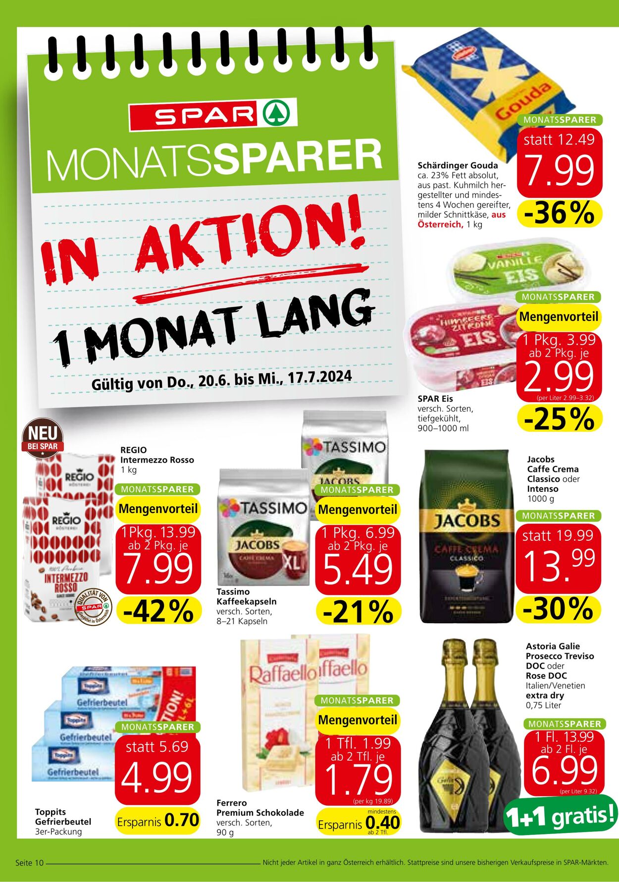 Prospekt Spar 20.06.2024 - 17.07.2024