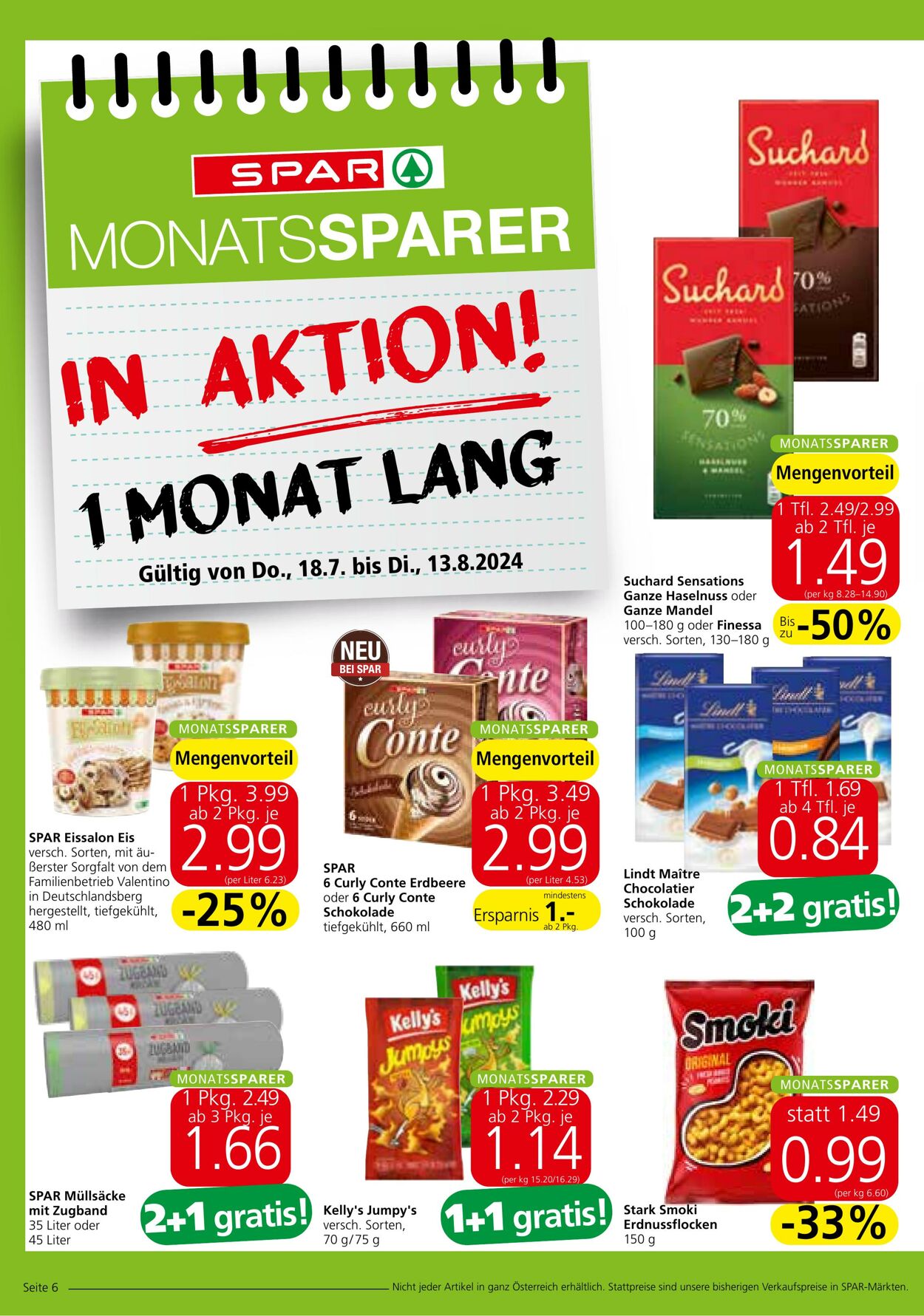 Prospekt Spar 18.07.2024 - 13.08.2024