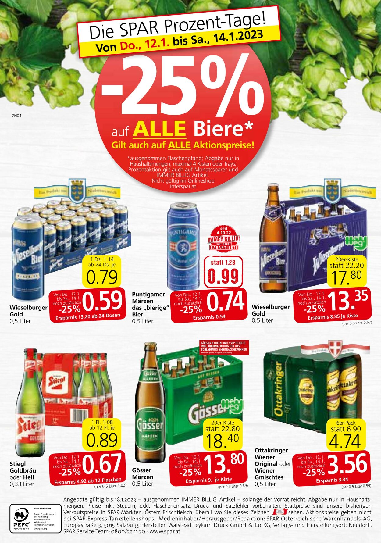 Prospekt Spar 12.01.2023 - 18.01.2023