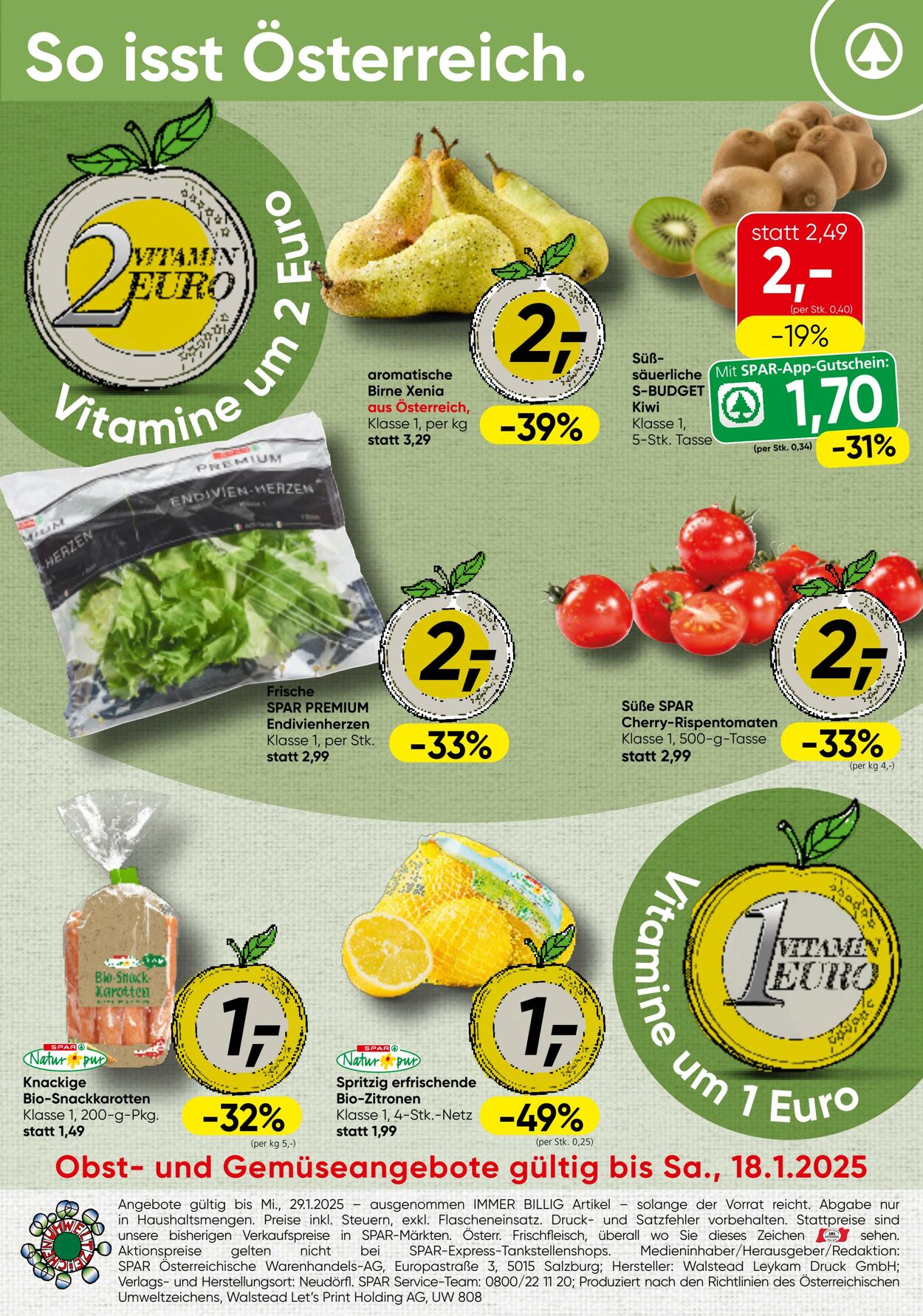 Prospekt Spar 16.01.2025 - 29.01.2025