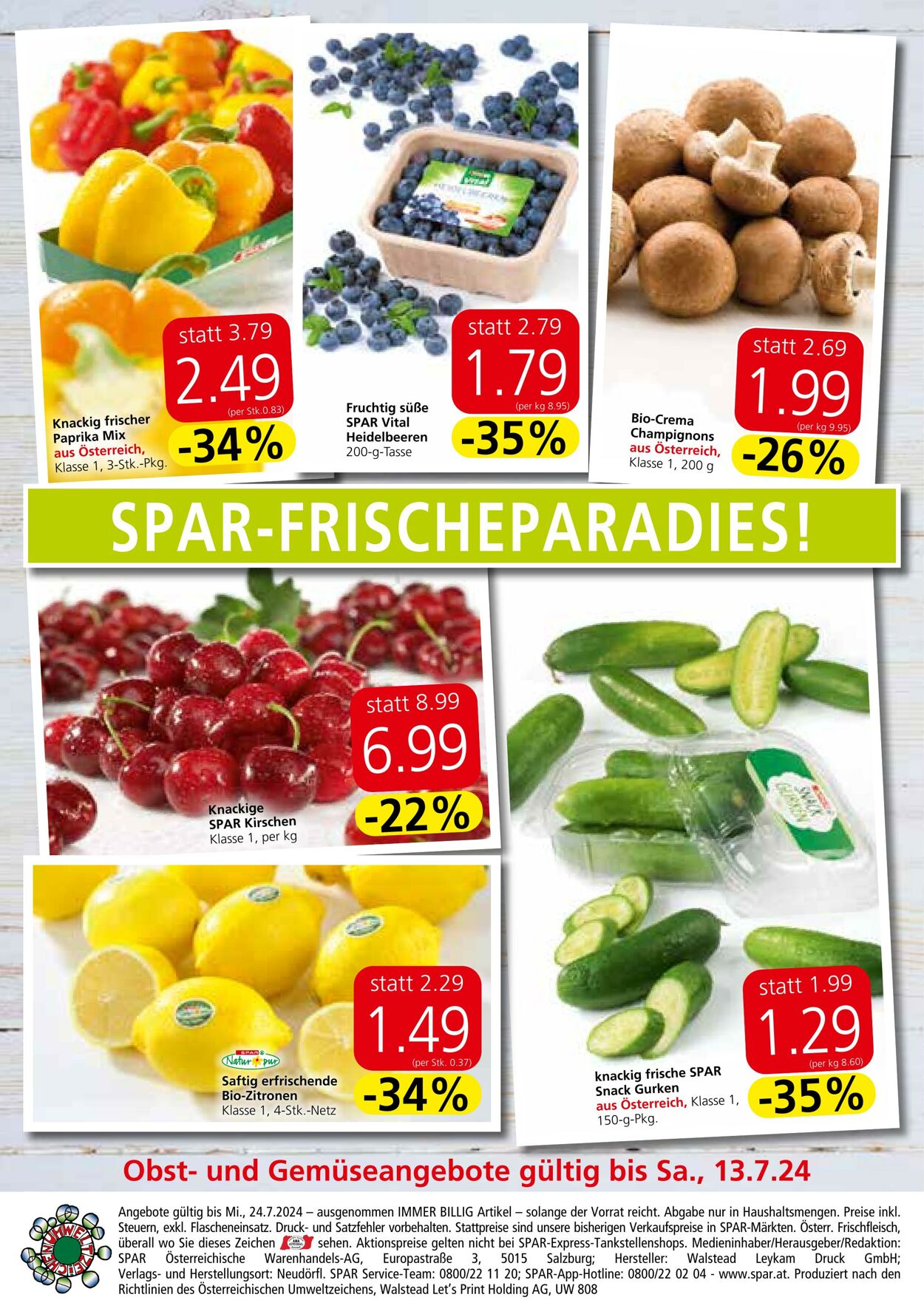 Prospekt Spar 11.07.2024 - 24.07.2024